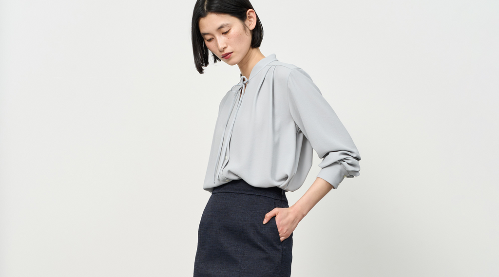 最新入荷情報】ジョーゼットリボンブラウス＆ロングニットジャケットに