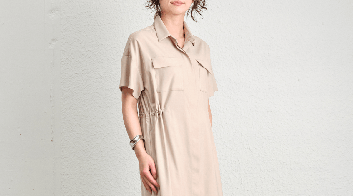 季節を超えて重ね着を楽しむ、ロングシャツワンピースの晩夏〜秋スタイリング - SOÉJU online store (ソージュ オンラインストア)