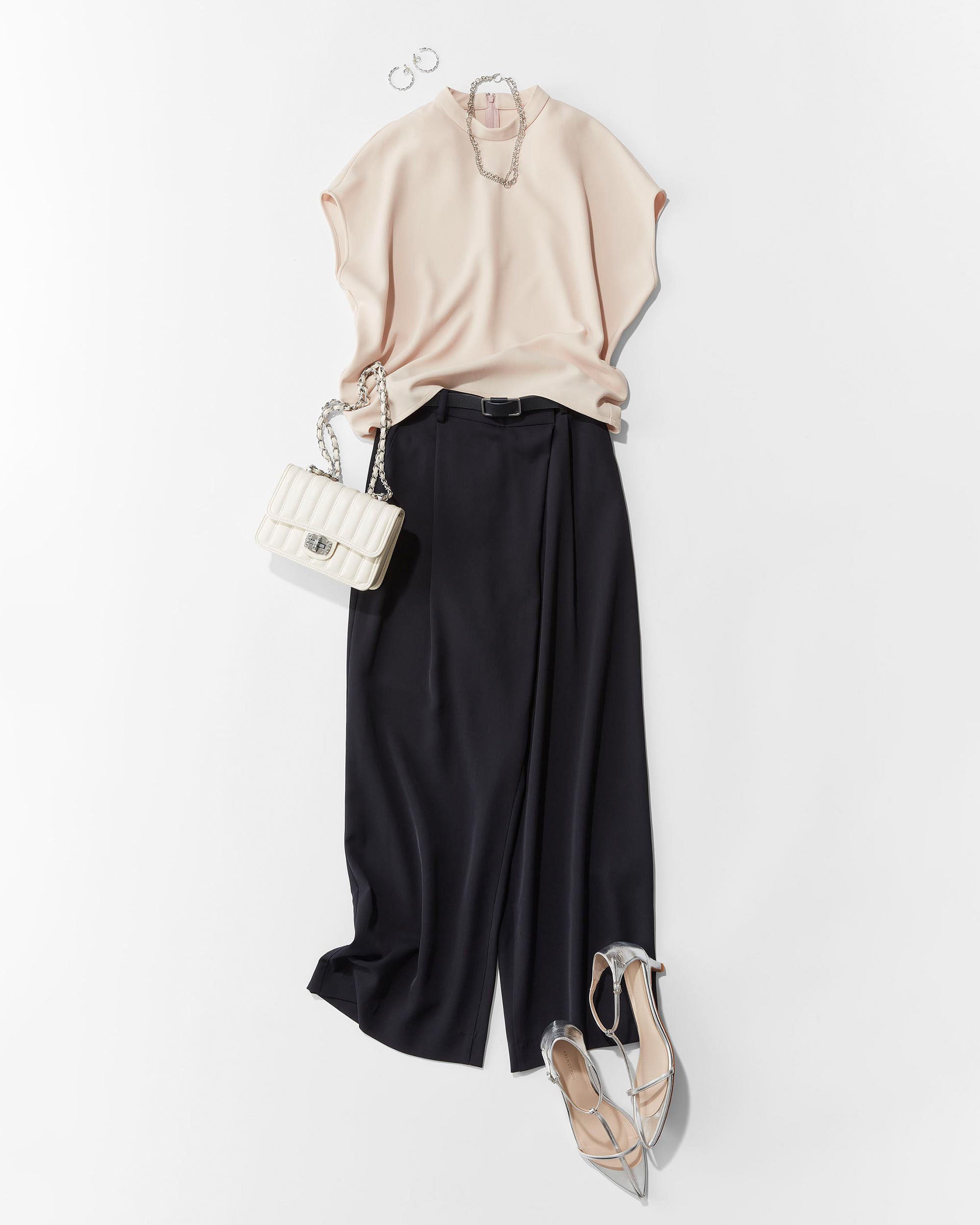 スタンドカラーコクーンブラウス