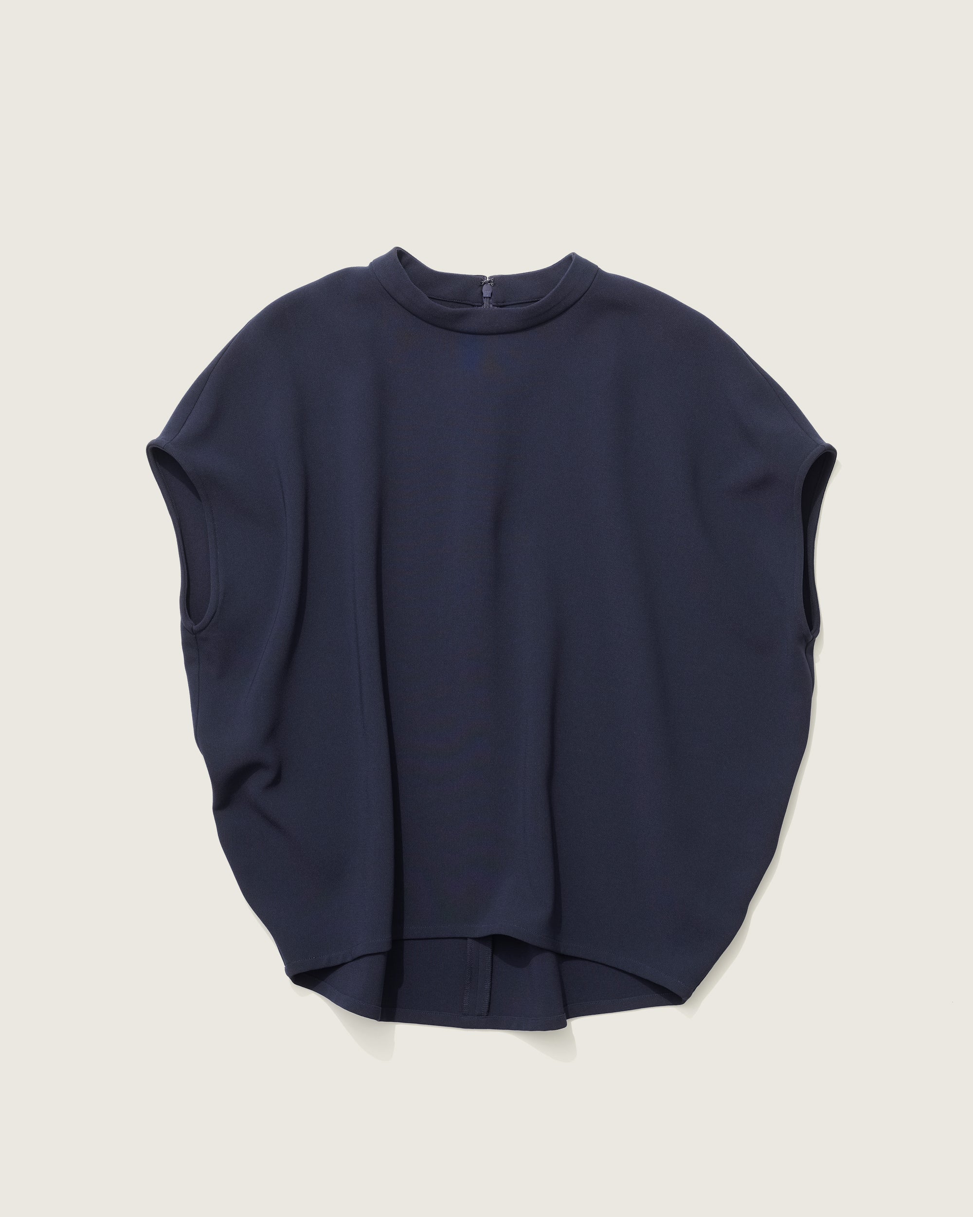 スタンドカラーコクーンブラウス