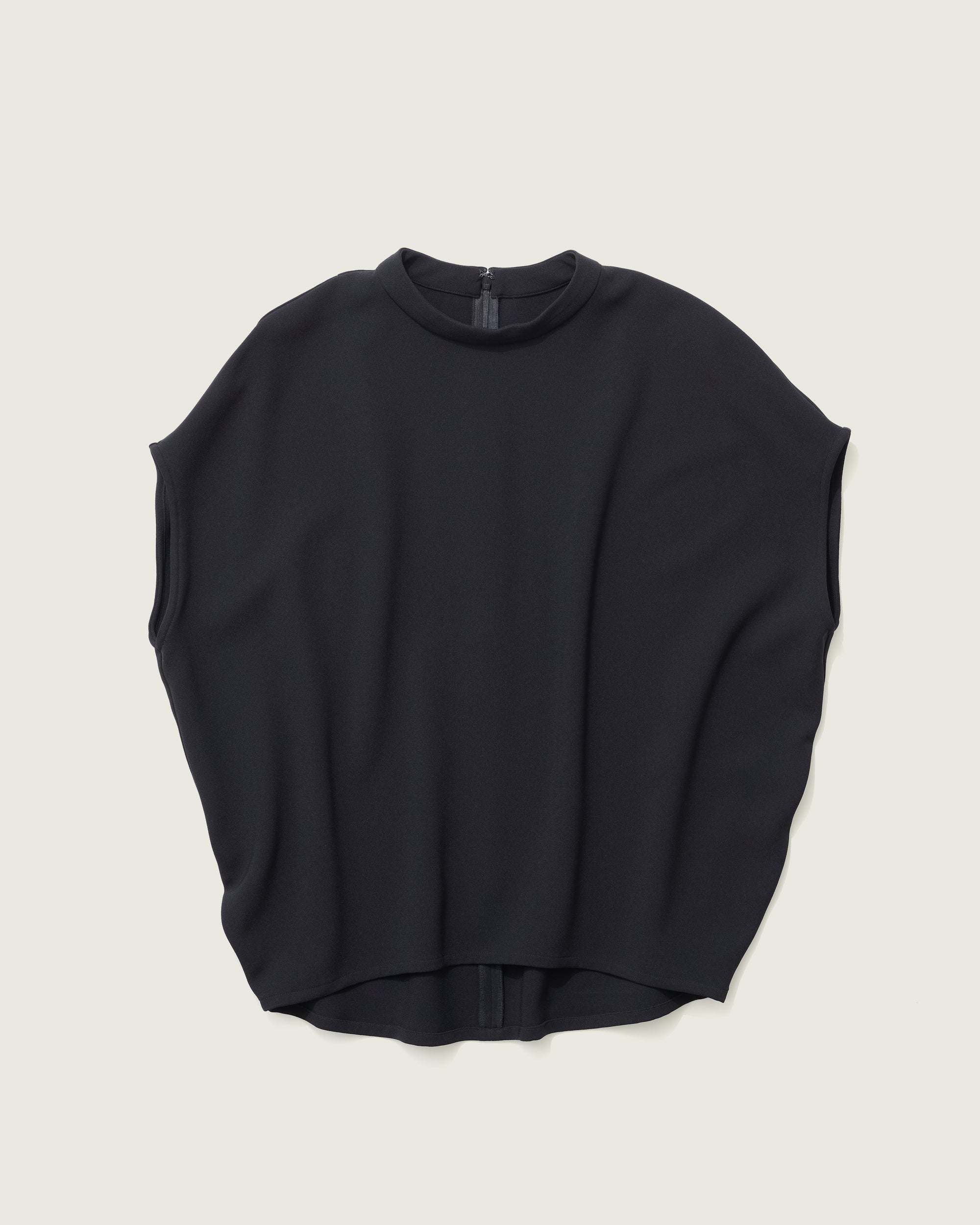 スタンドカラーコクーンブラウス