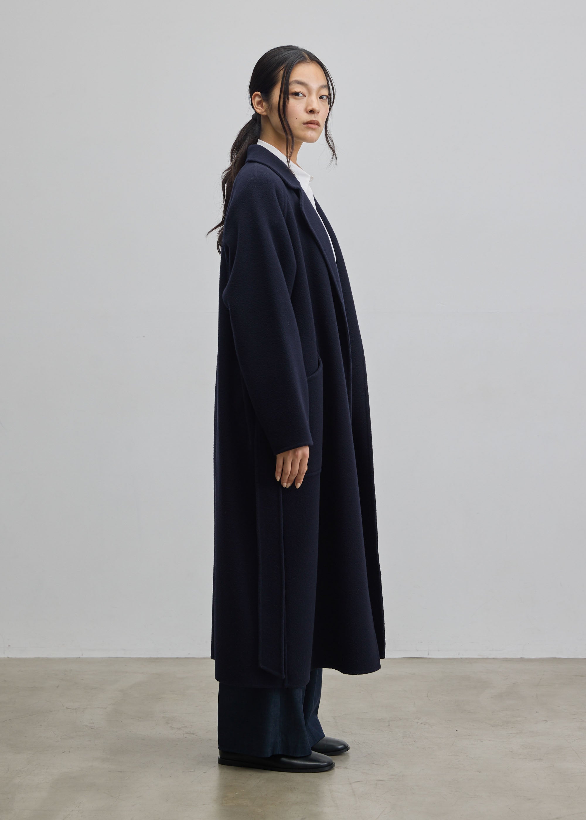 ウールリバーローブコート