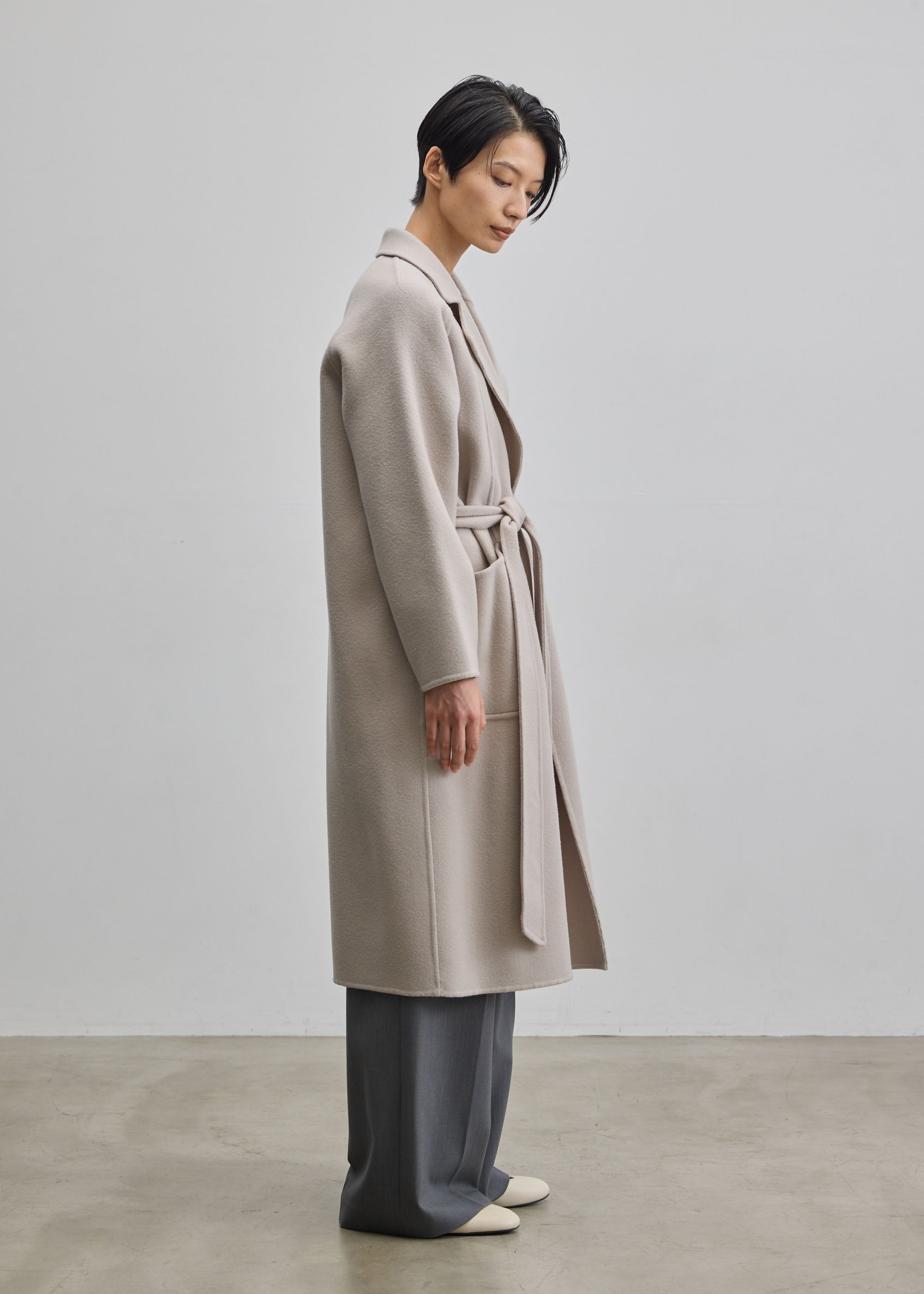 ウールリバーローブコート