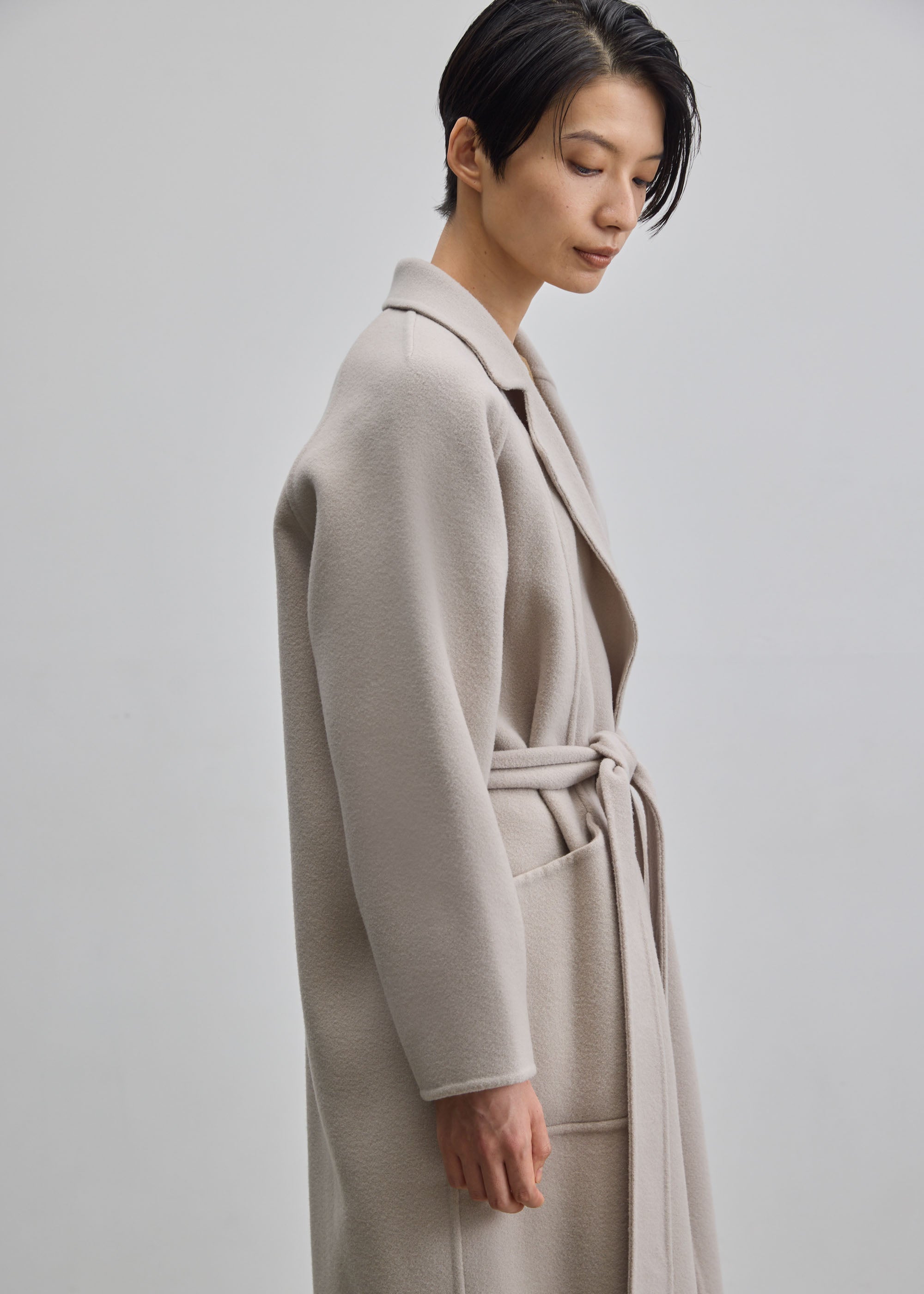 ウールリバーローブコート