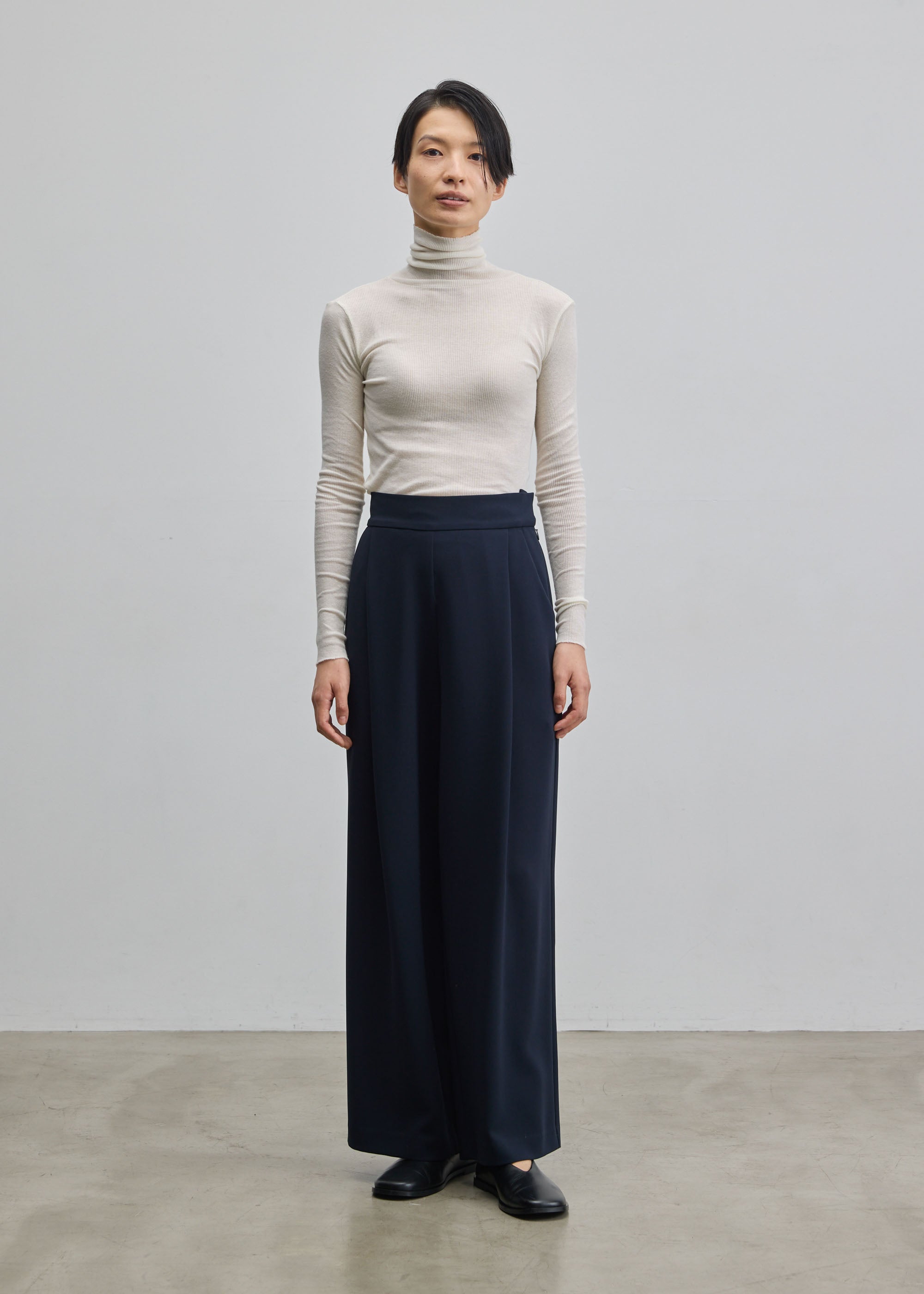 カシミヤ混タートルネックカットソー