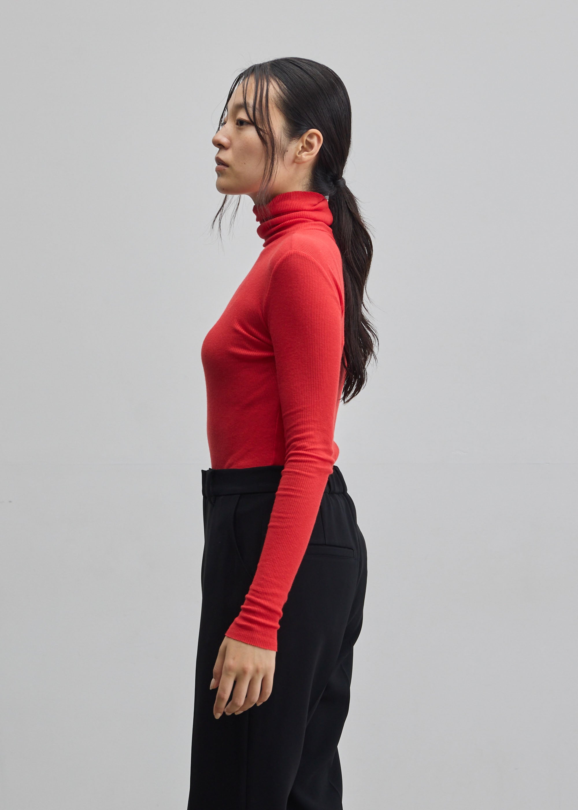 カシミヤ混タートルネックカットソー