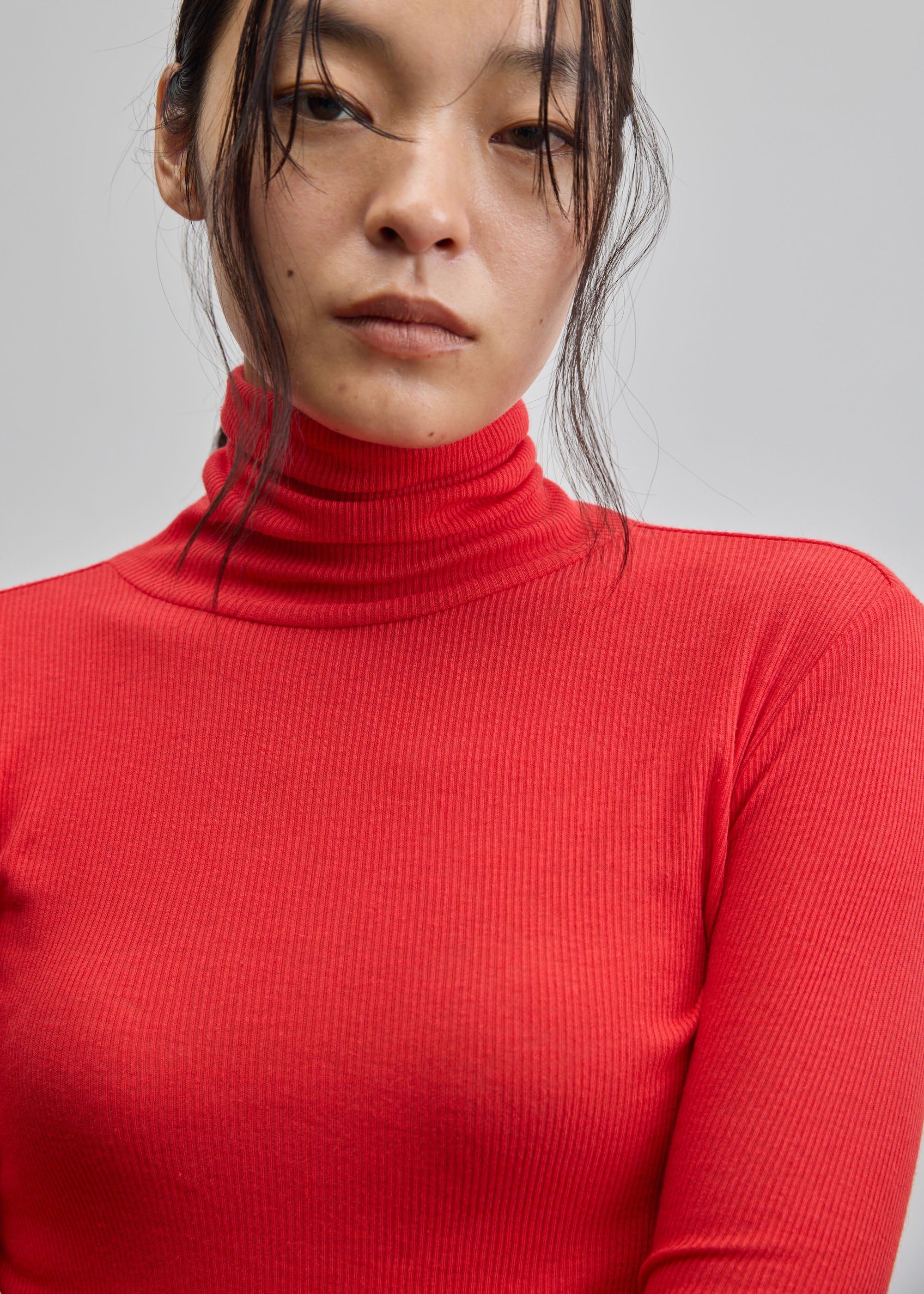 カシミヤ混タートルネックカットソー