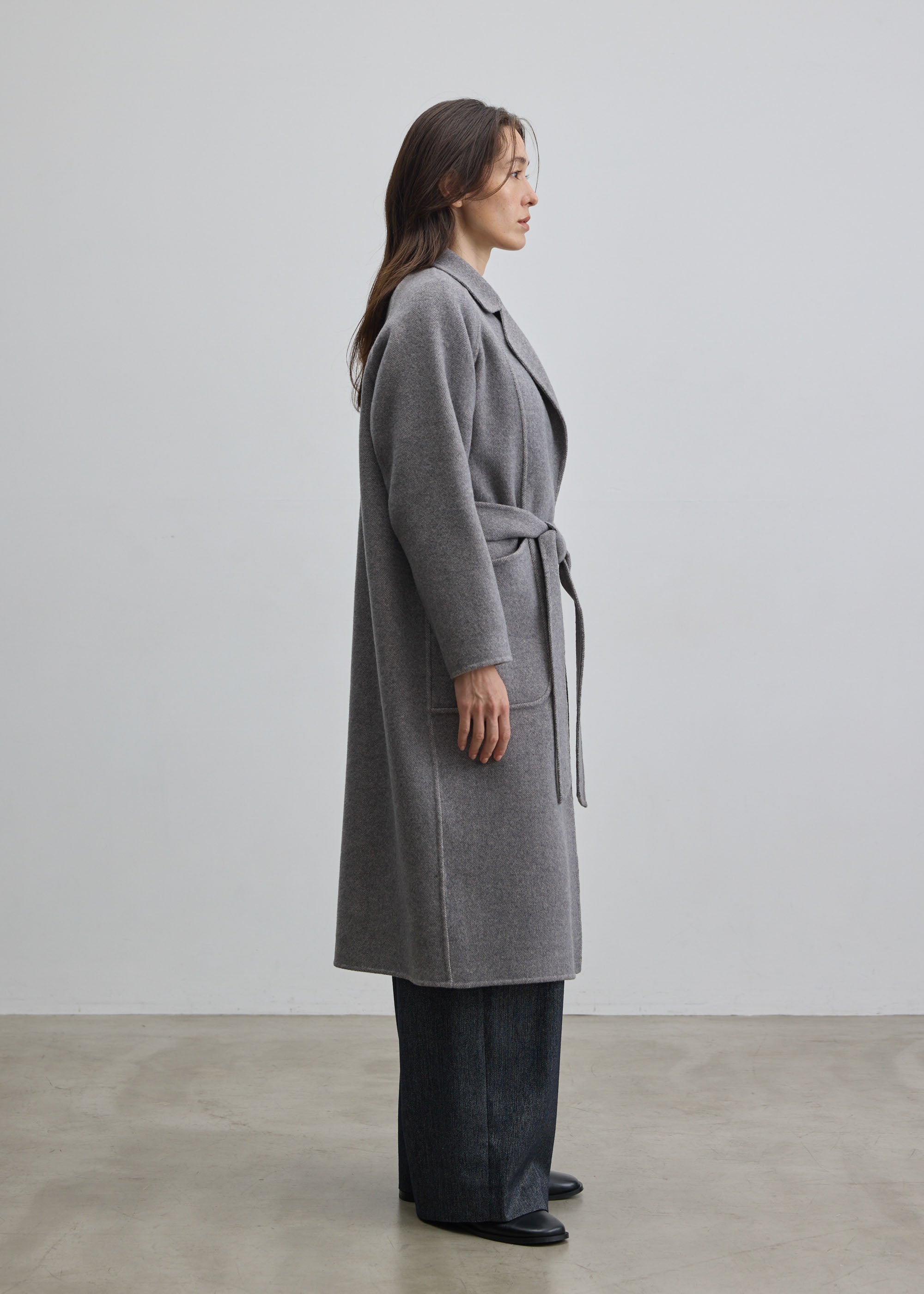 ウールリバーローブコート