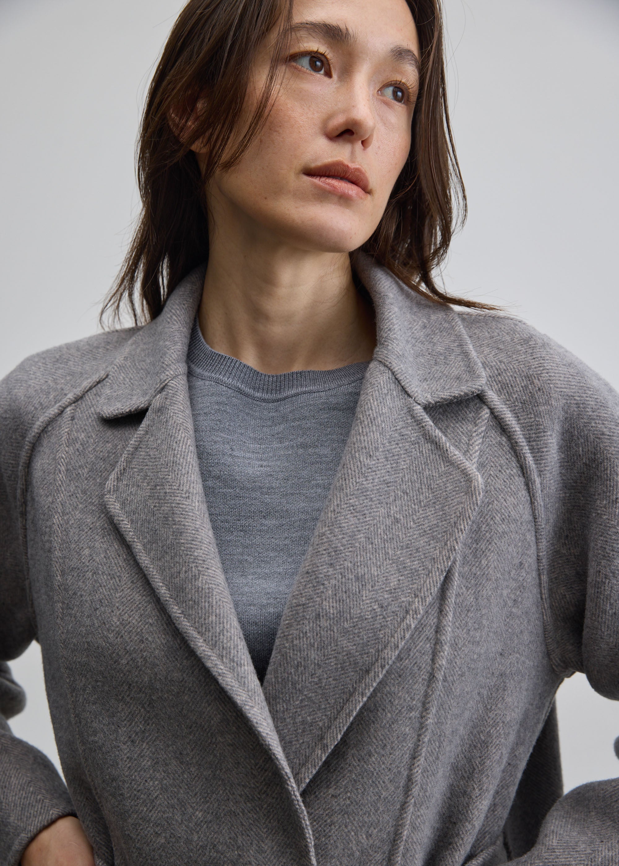 ウールリバーローブコート