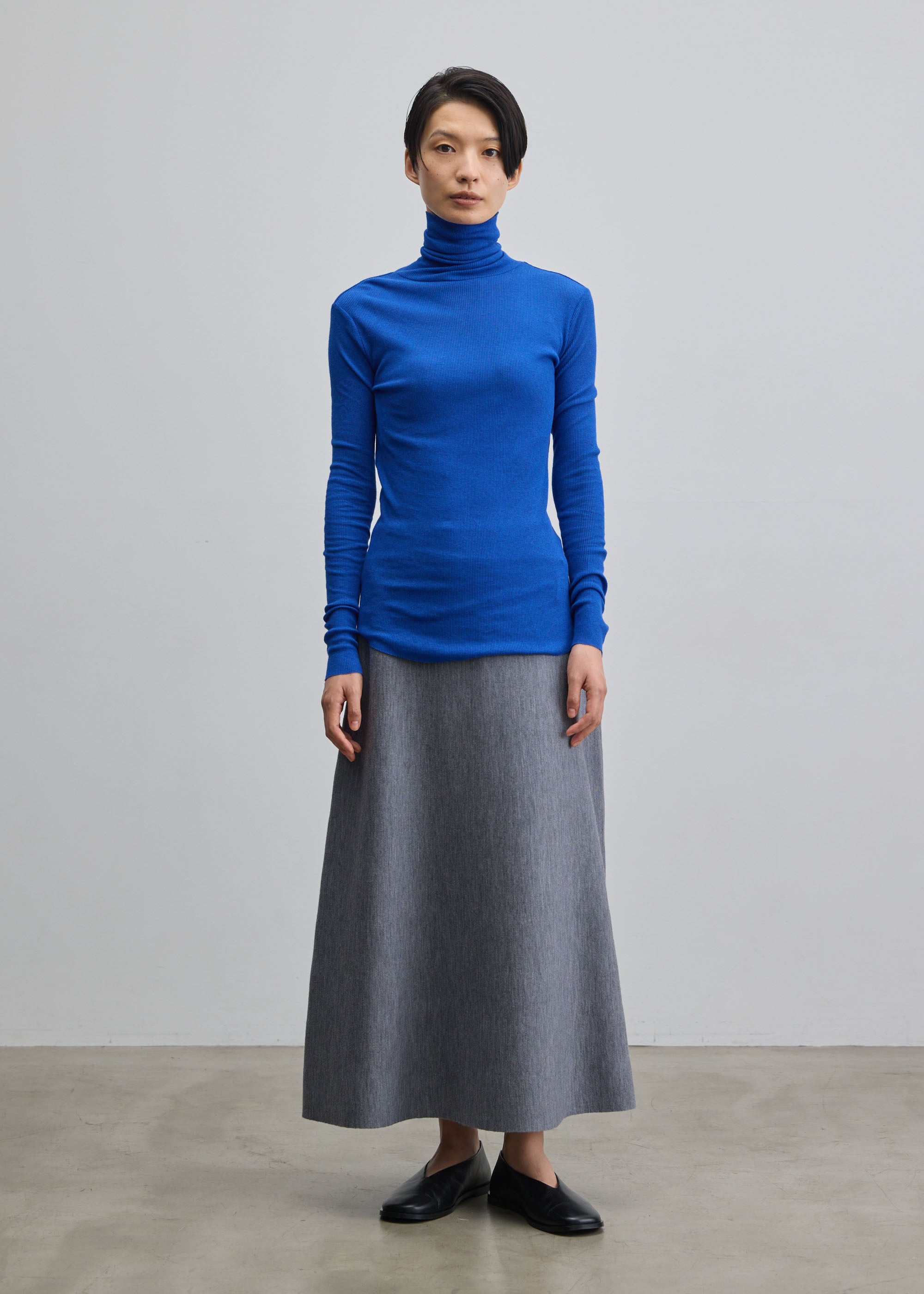 カシミヤ混タートルネックカットソー