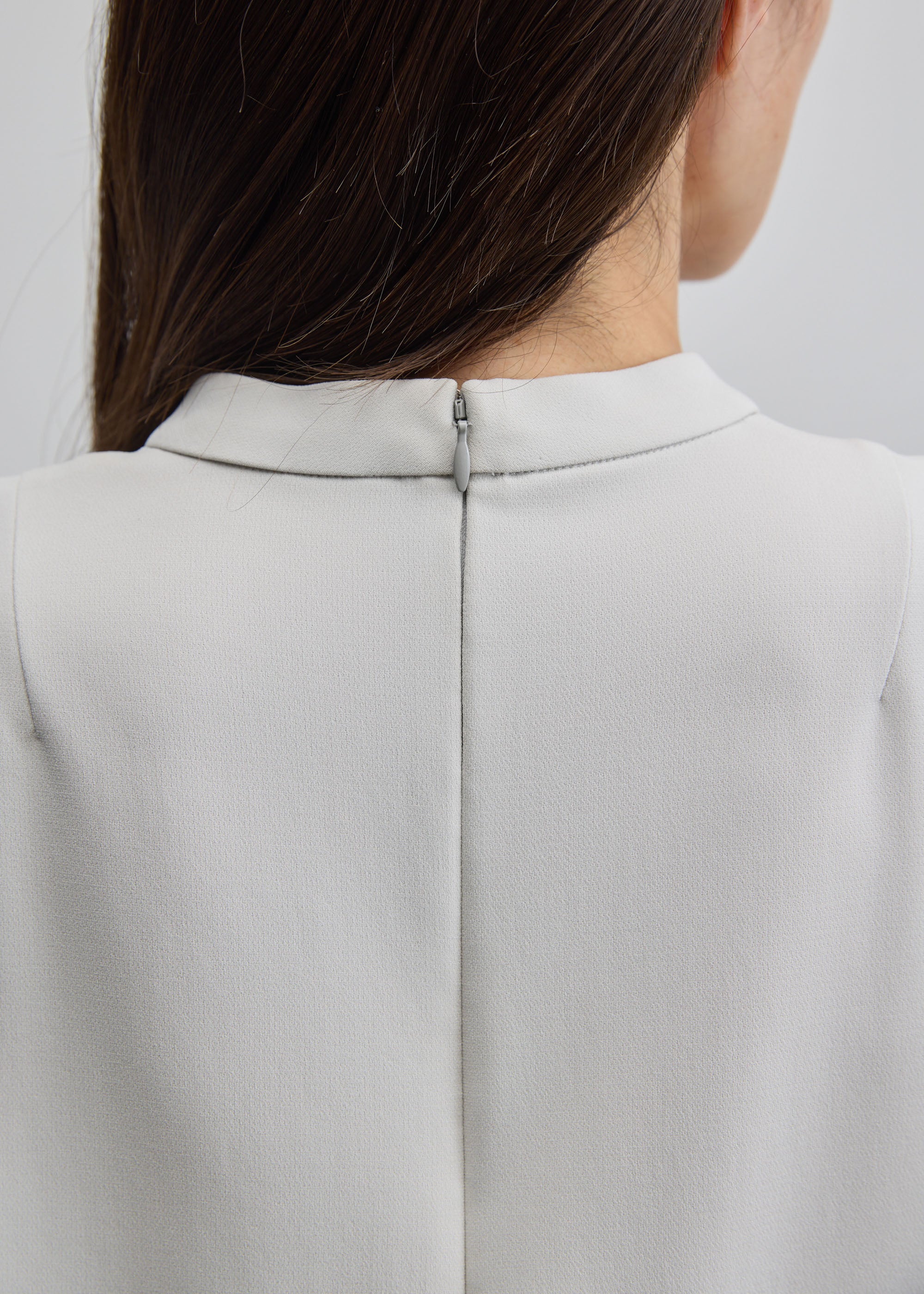 スタンドカラーコクーンブラウス