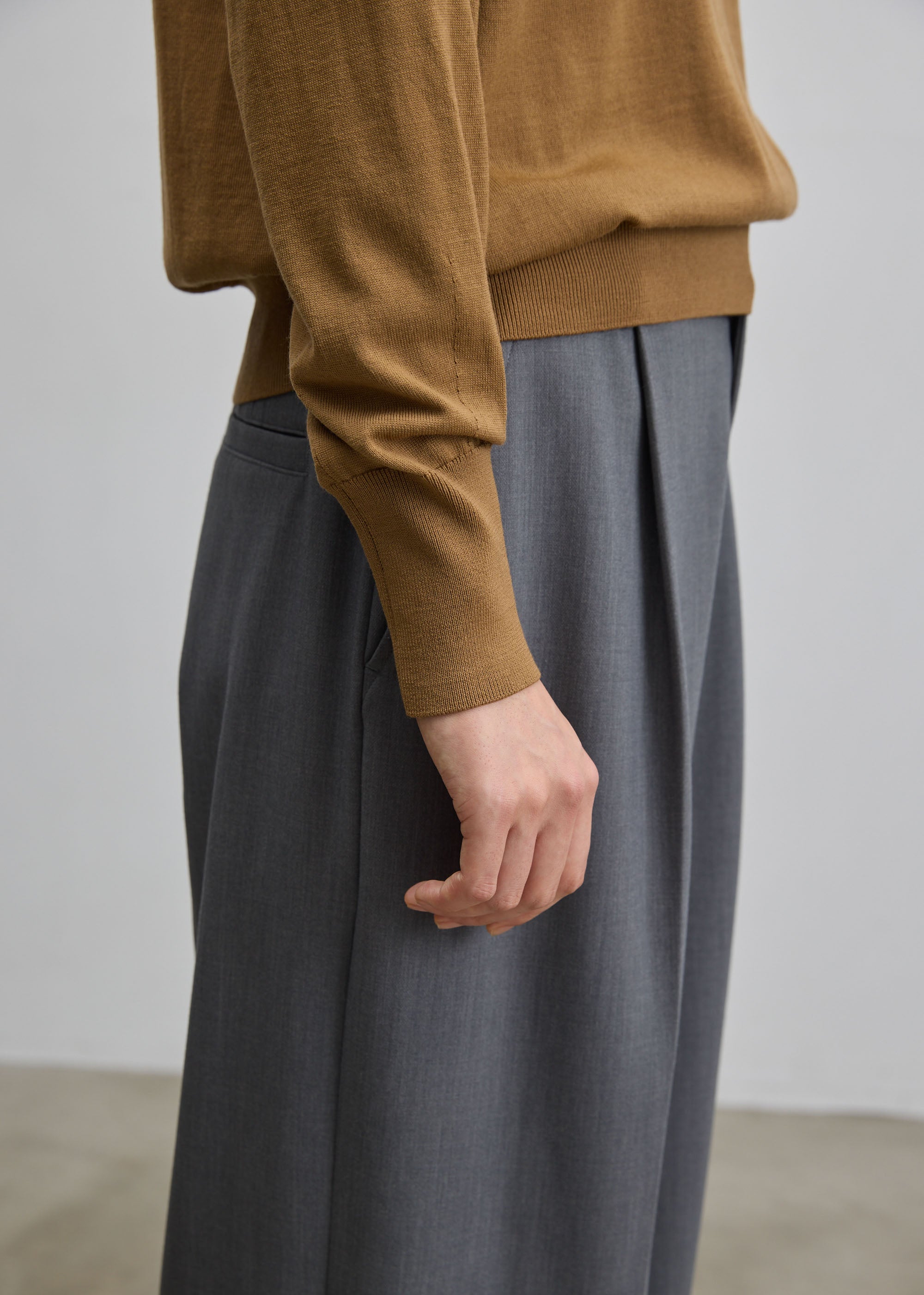 ウールハイゲージドルマンスリーブプルオーバー