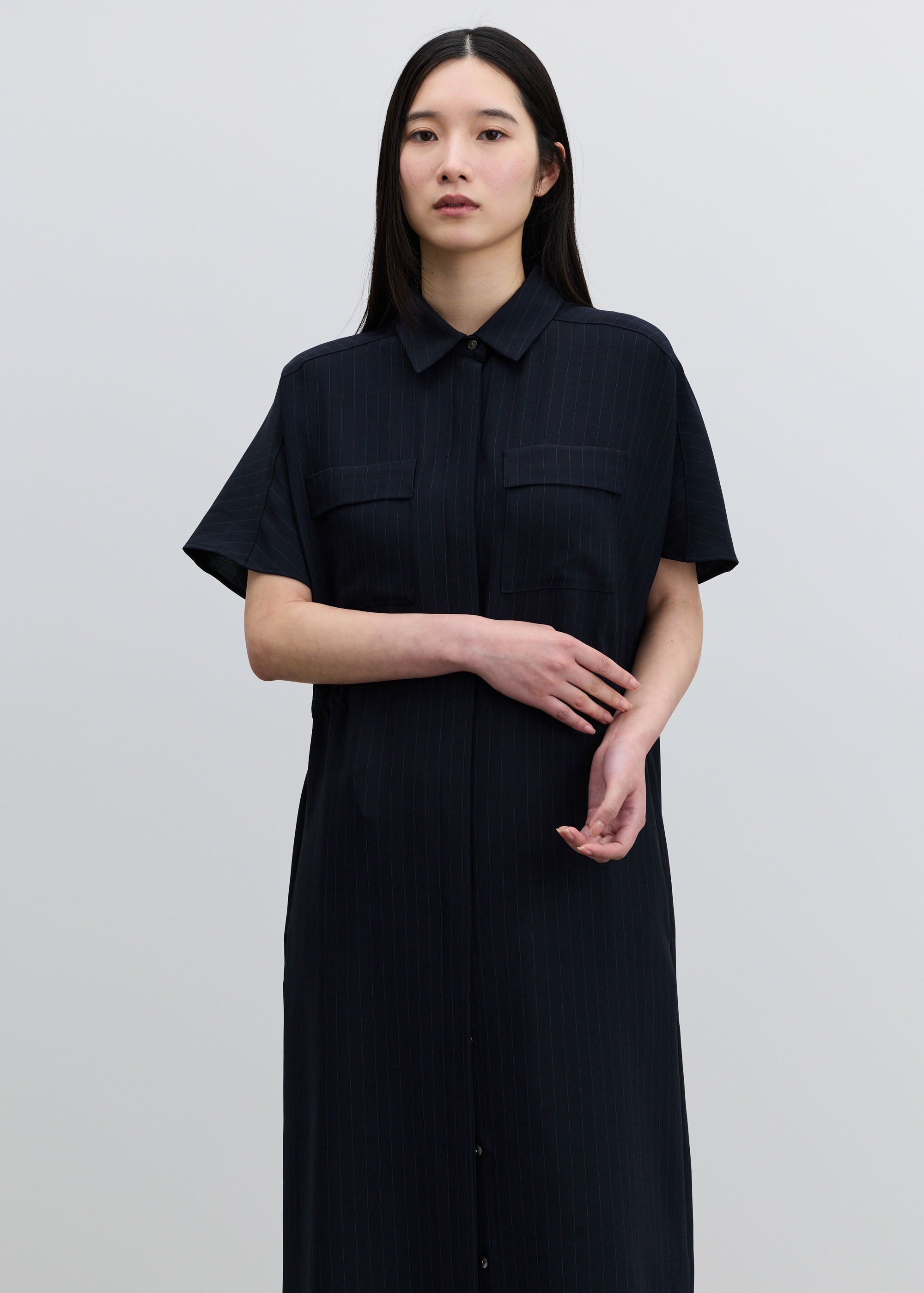 ロングシャツワンピース