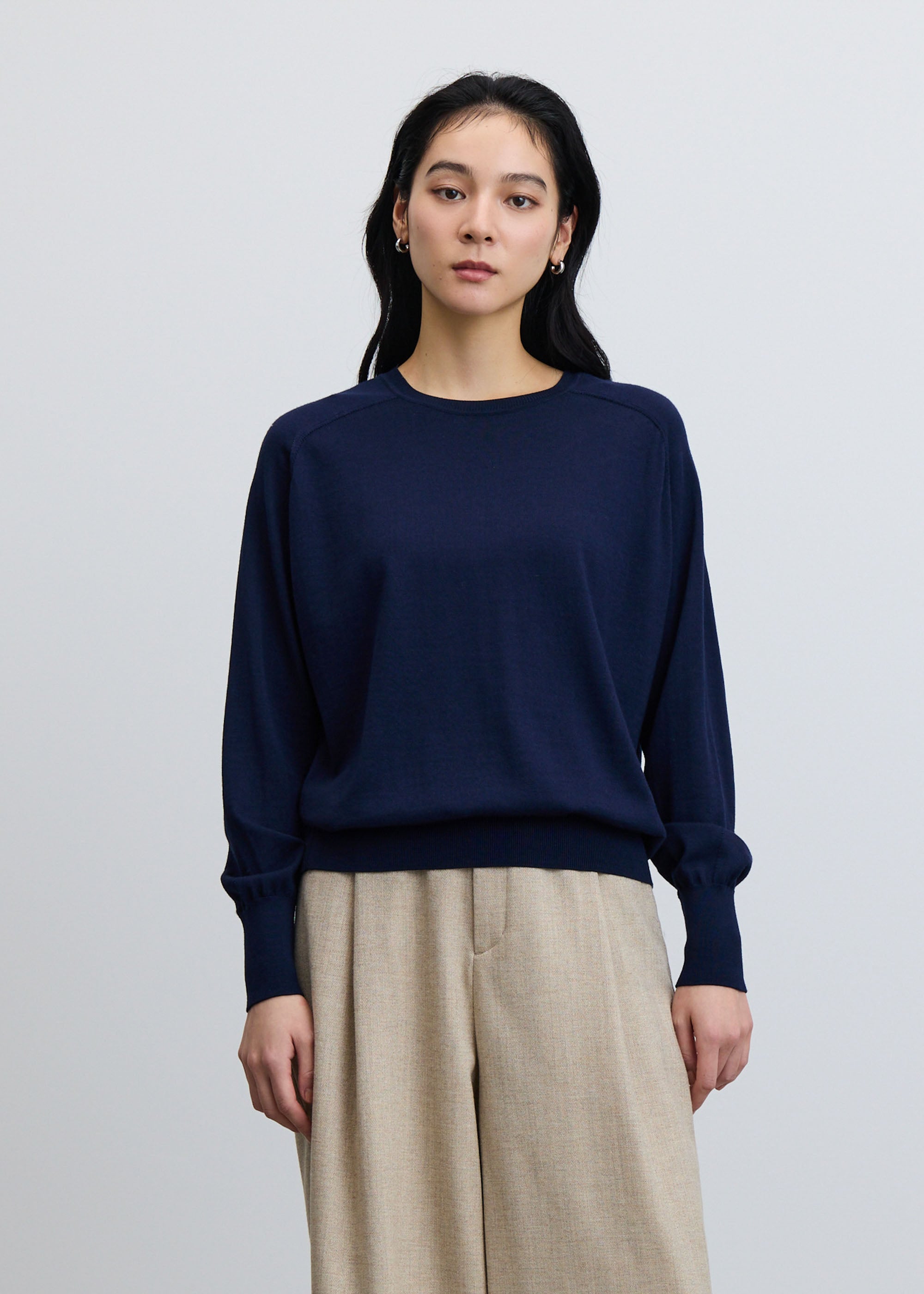 ウールハイゲージドルマンスリーブプルオーバー