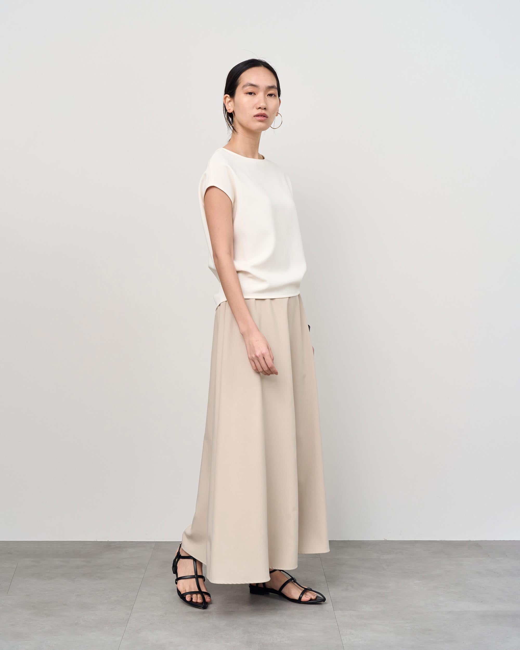 ソフトオックスロングフレアスカート