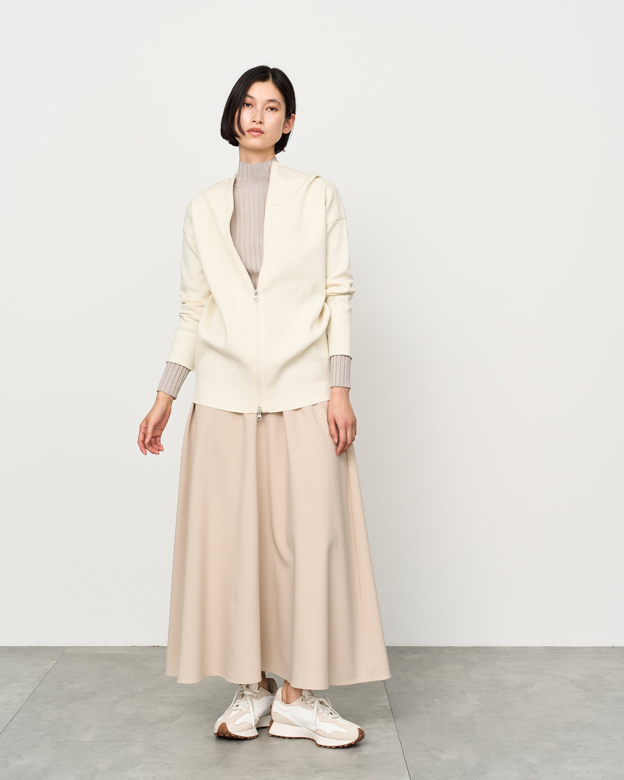 ミラノリブニットパーカー