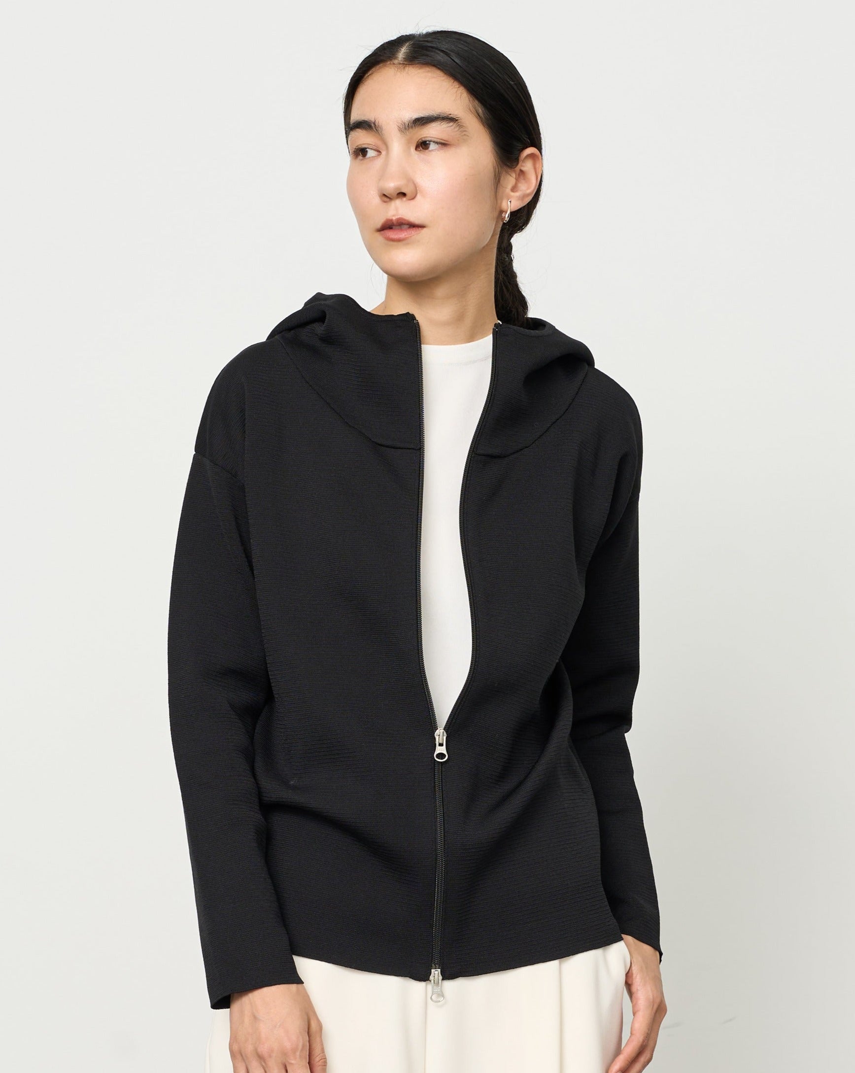 ミラノリブニットパーカー