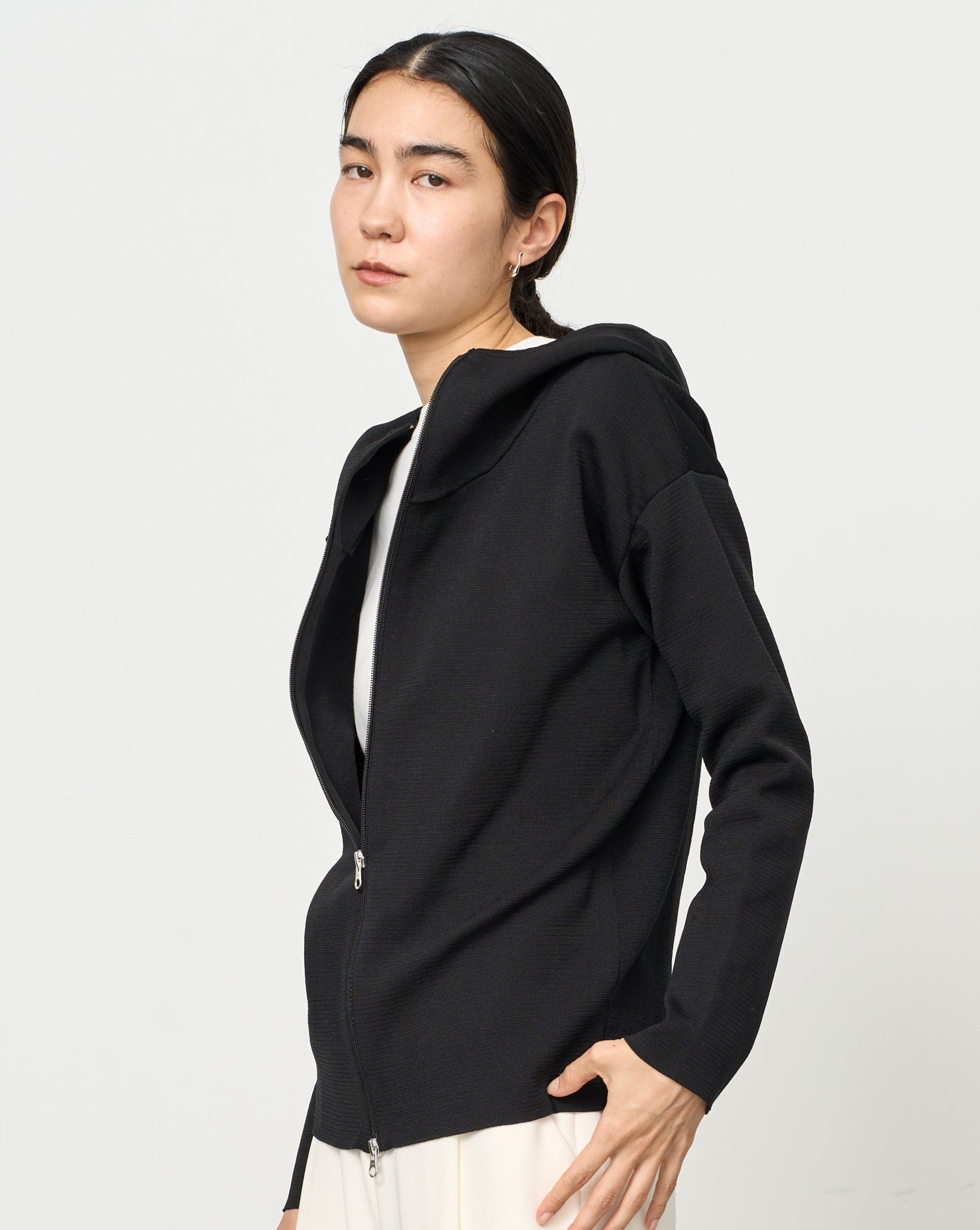 ミラノリブニットパーカー