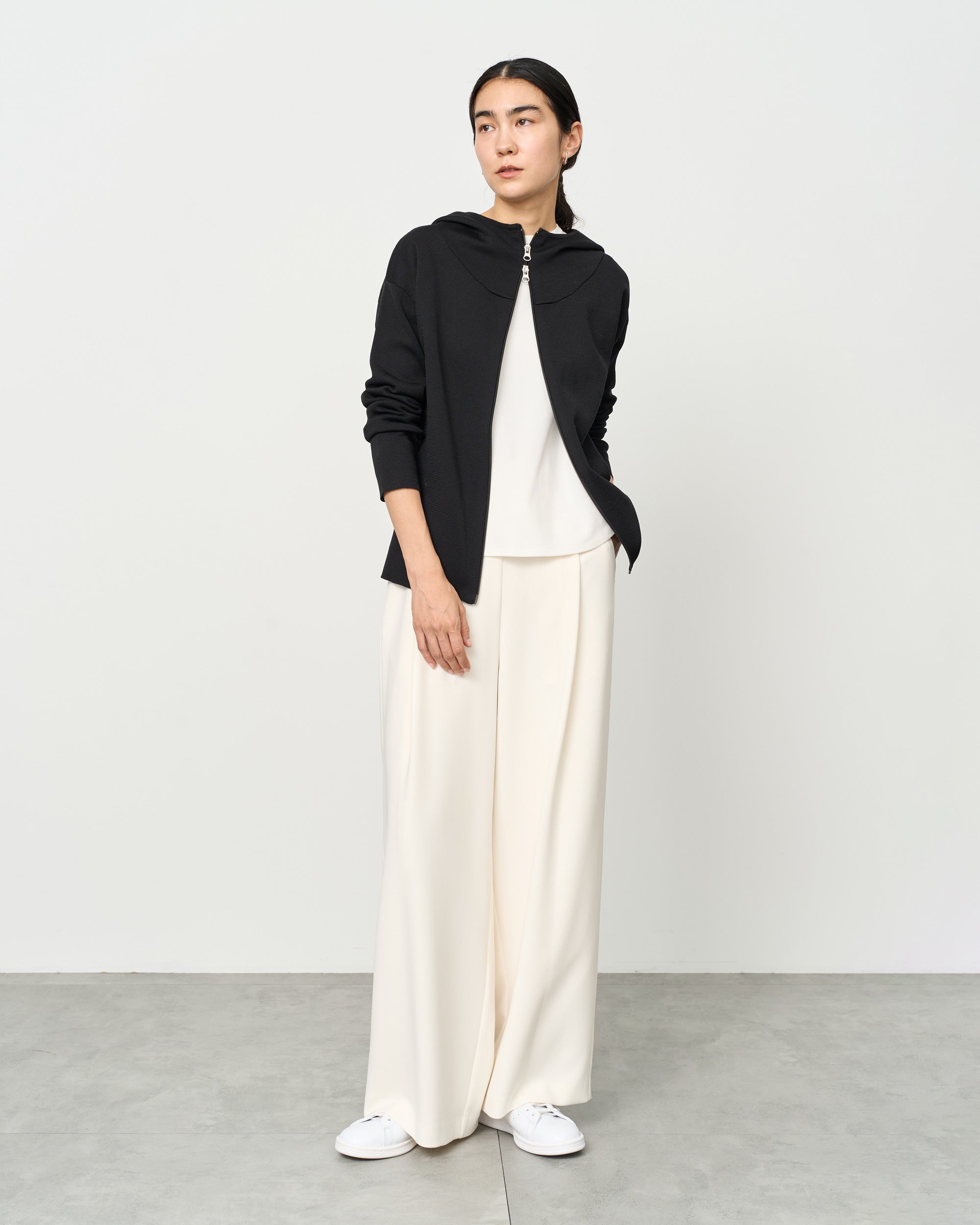 ミラノリブニットパーカー