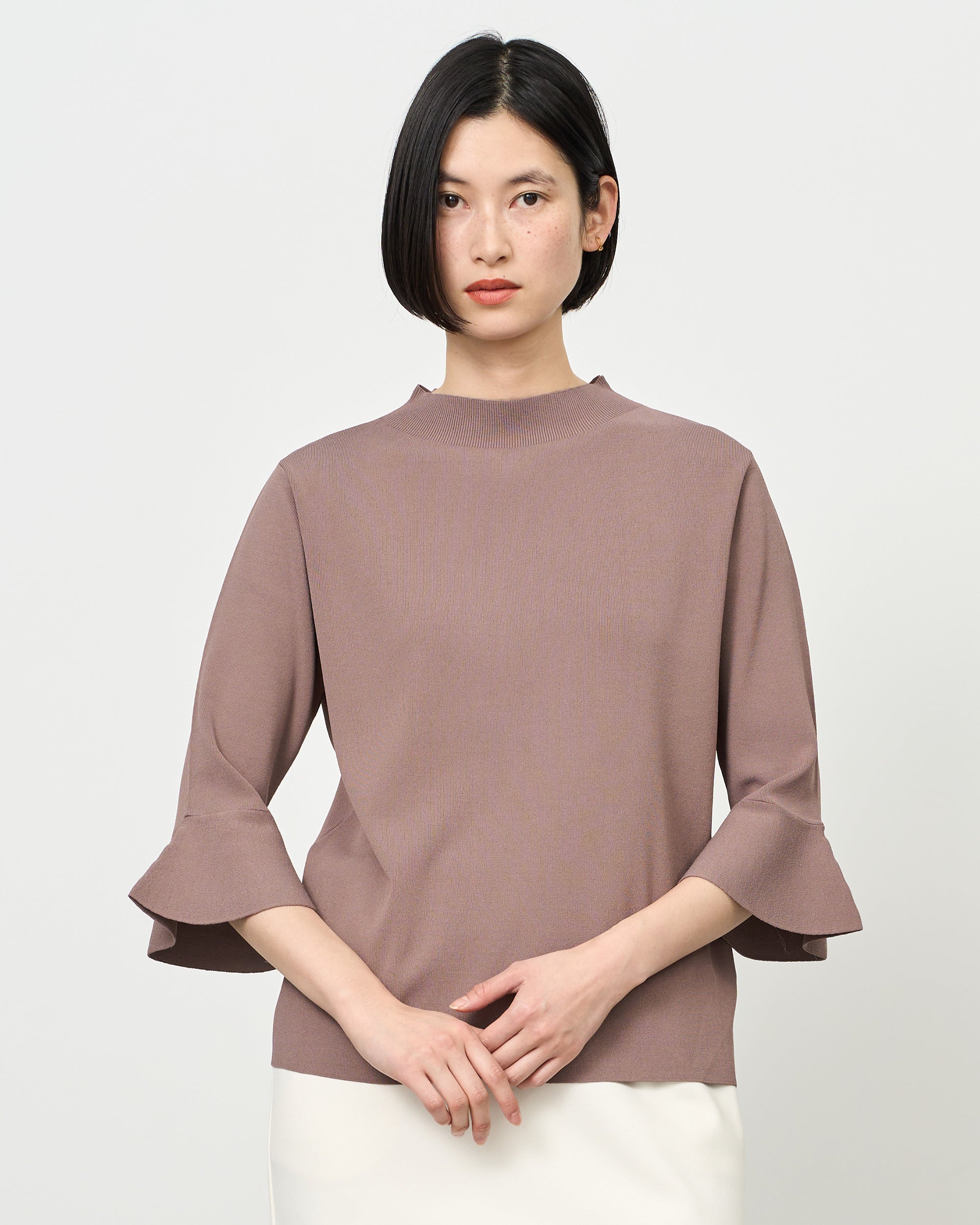 フレアスリーブニットプルオーバー