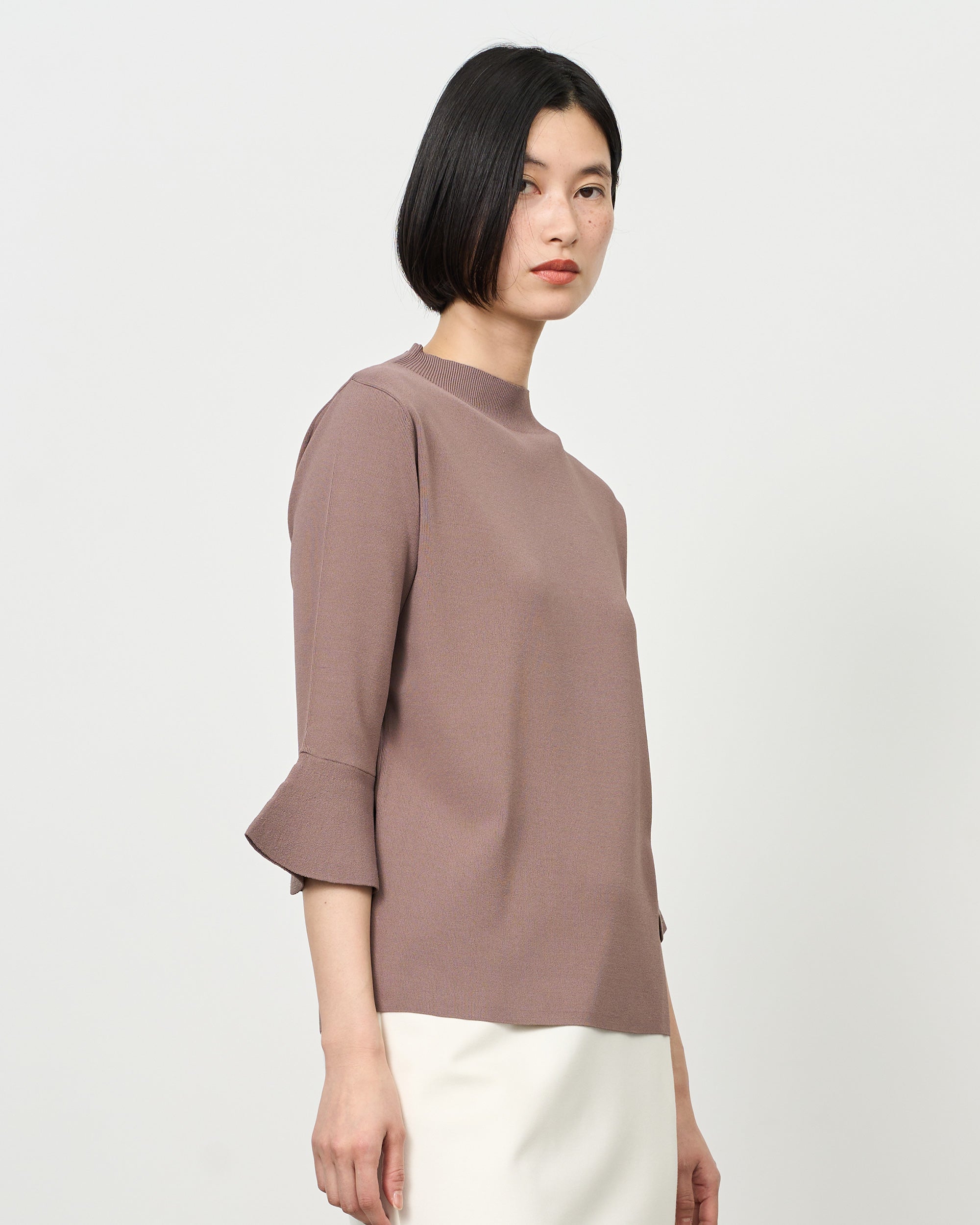 フレアスリーブニットプルオーバー