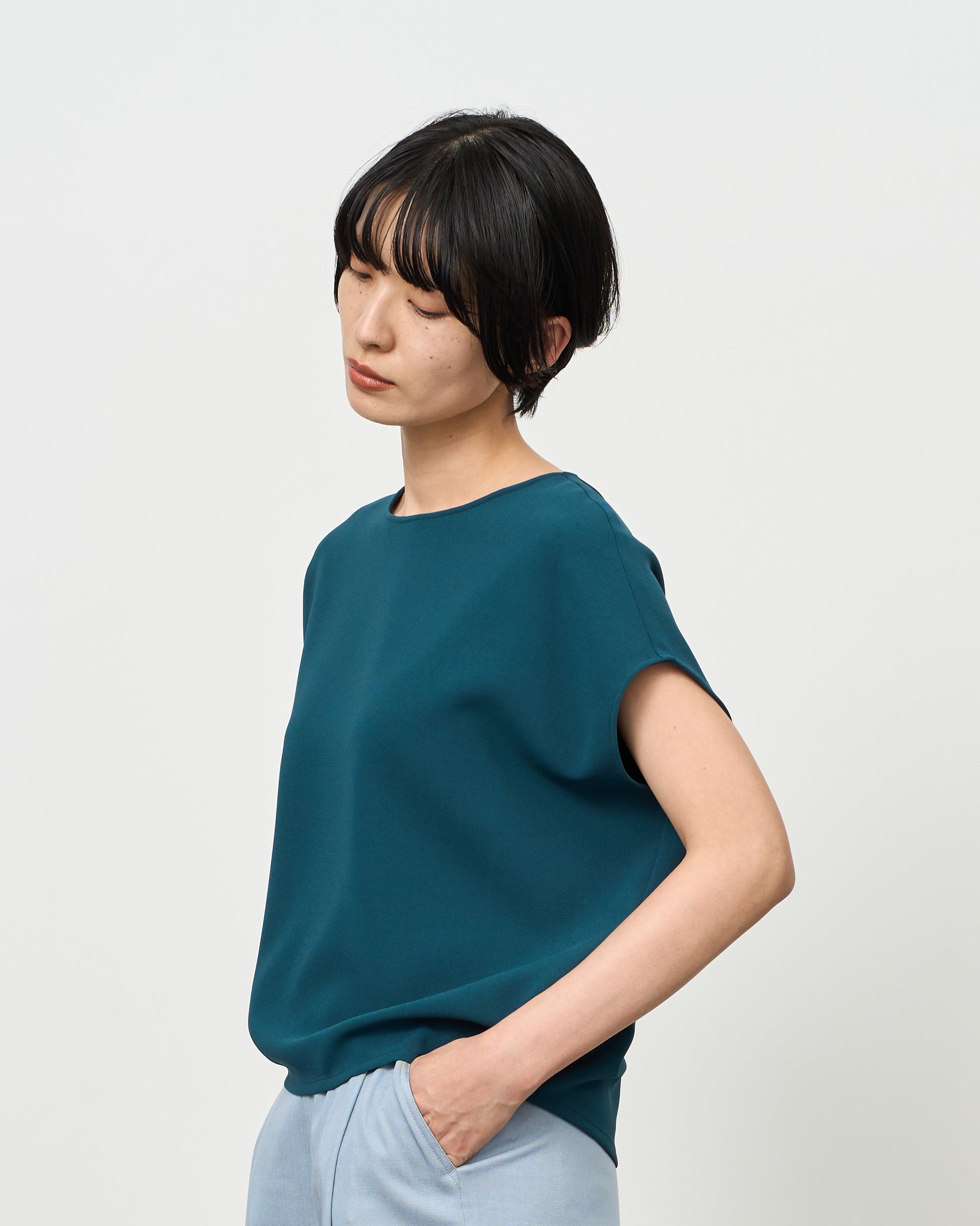 ショートスリーブコクーンブラウス