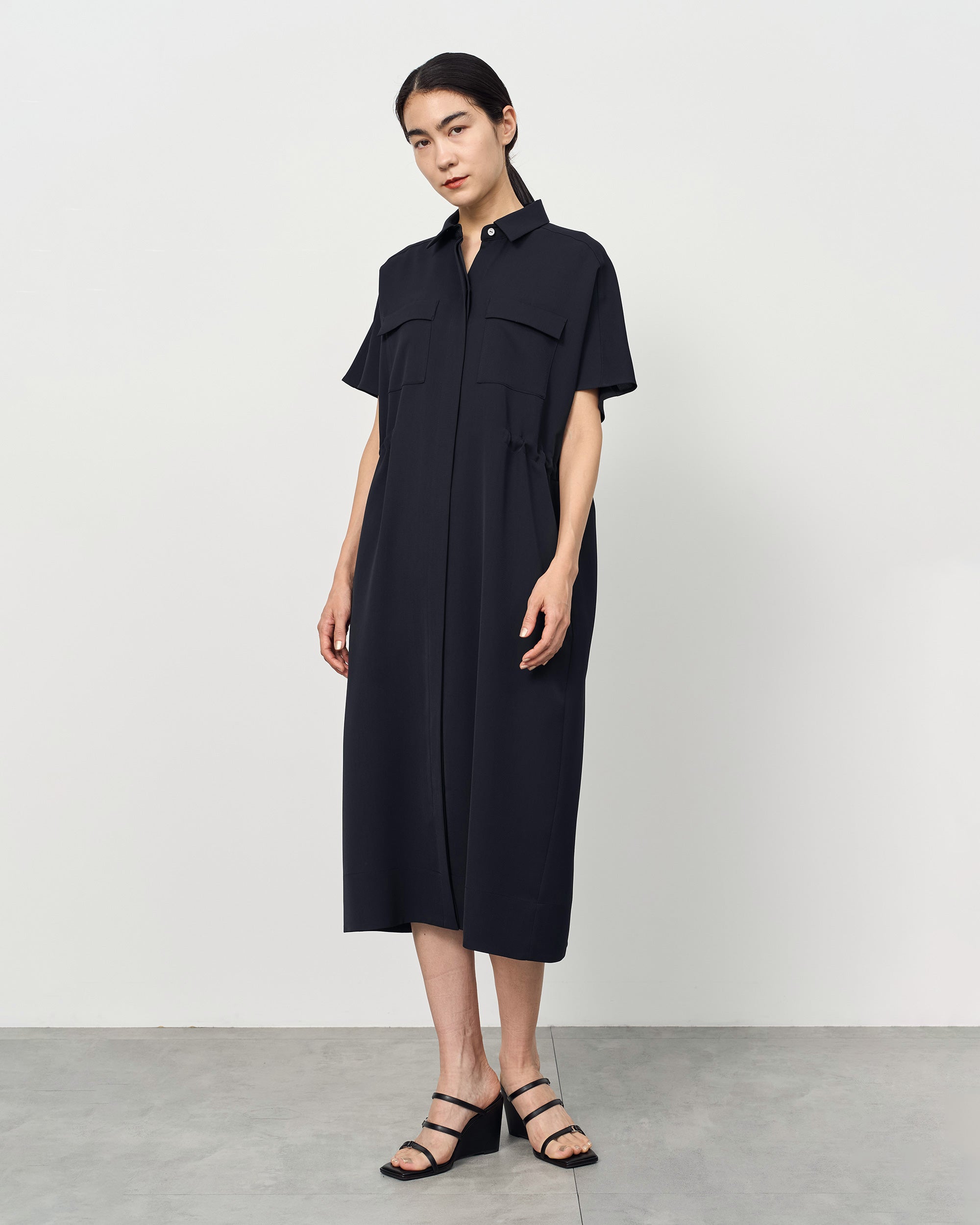 ロングシャツワンピース