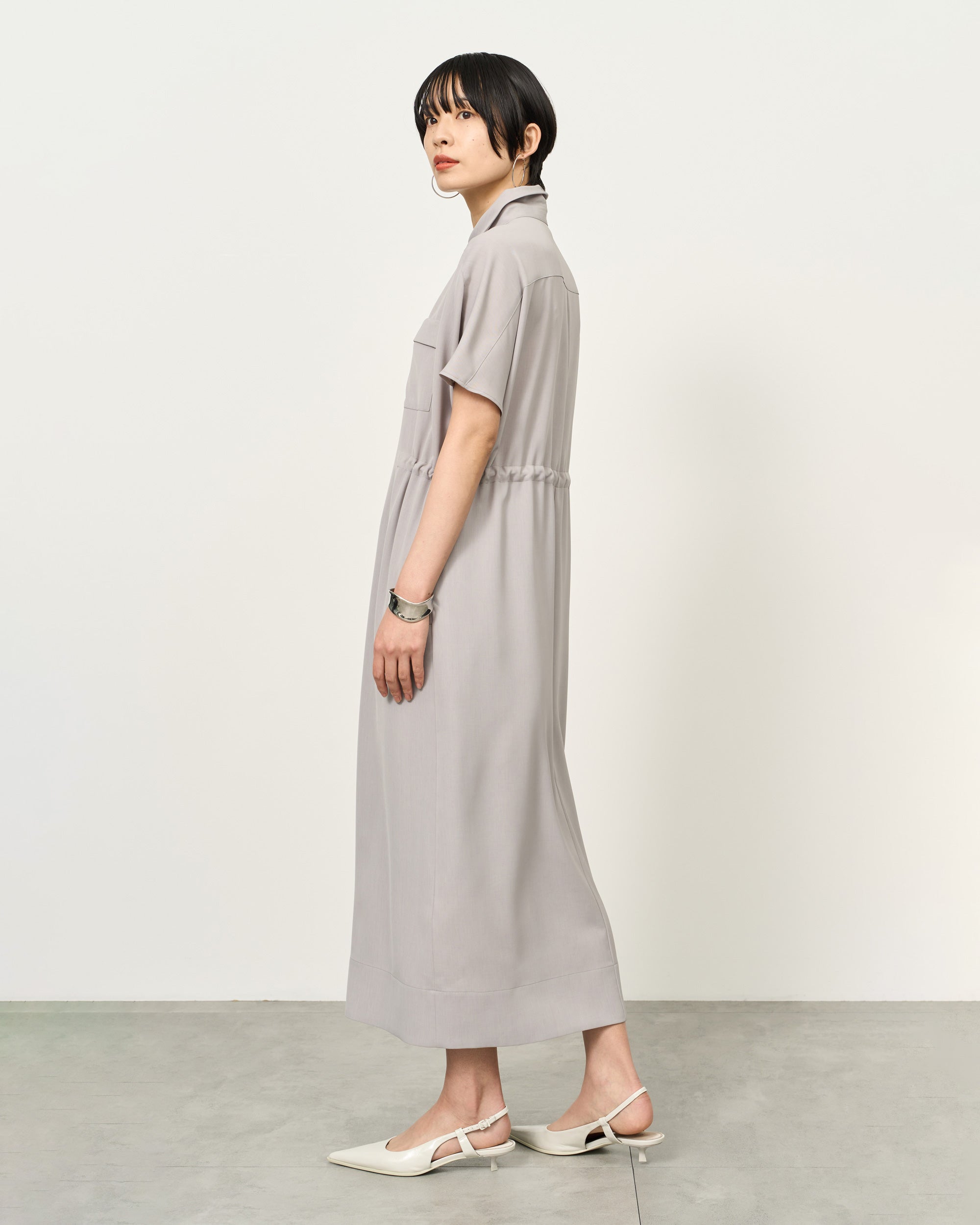 ロングシャツワンピース