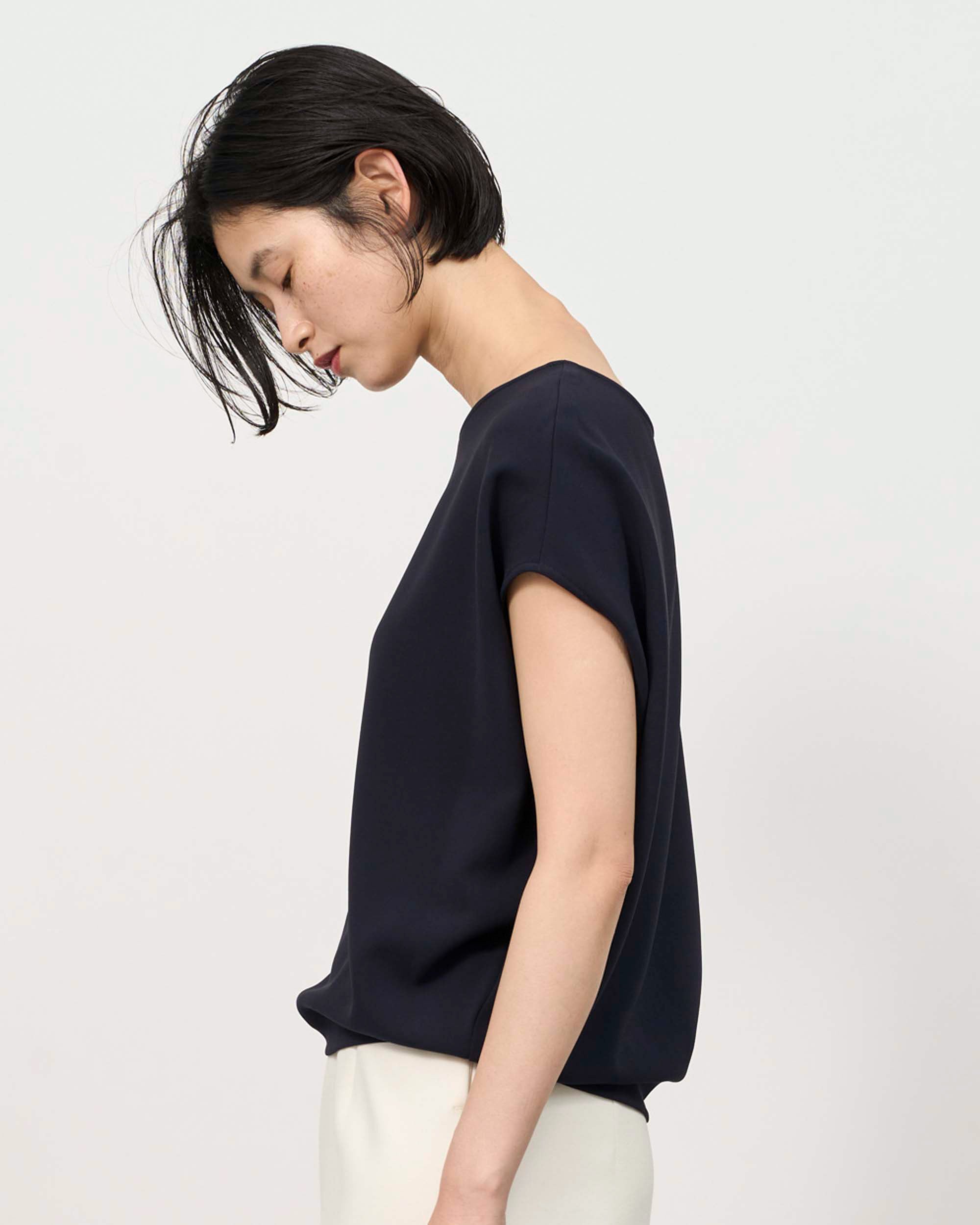 ショートスリーブコクーンブラウス