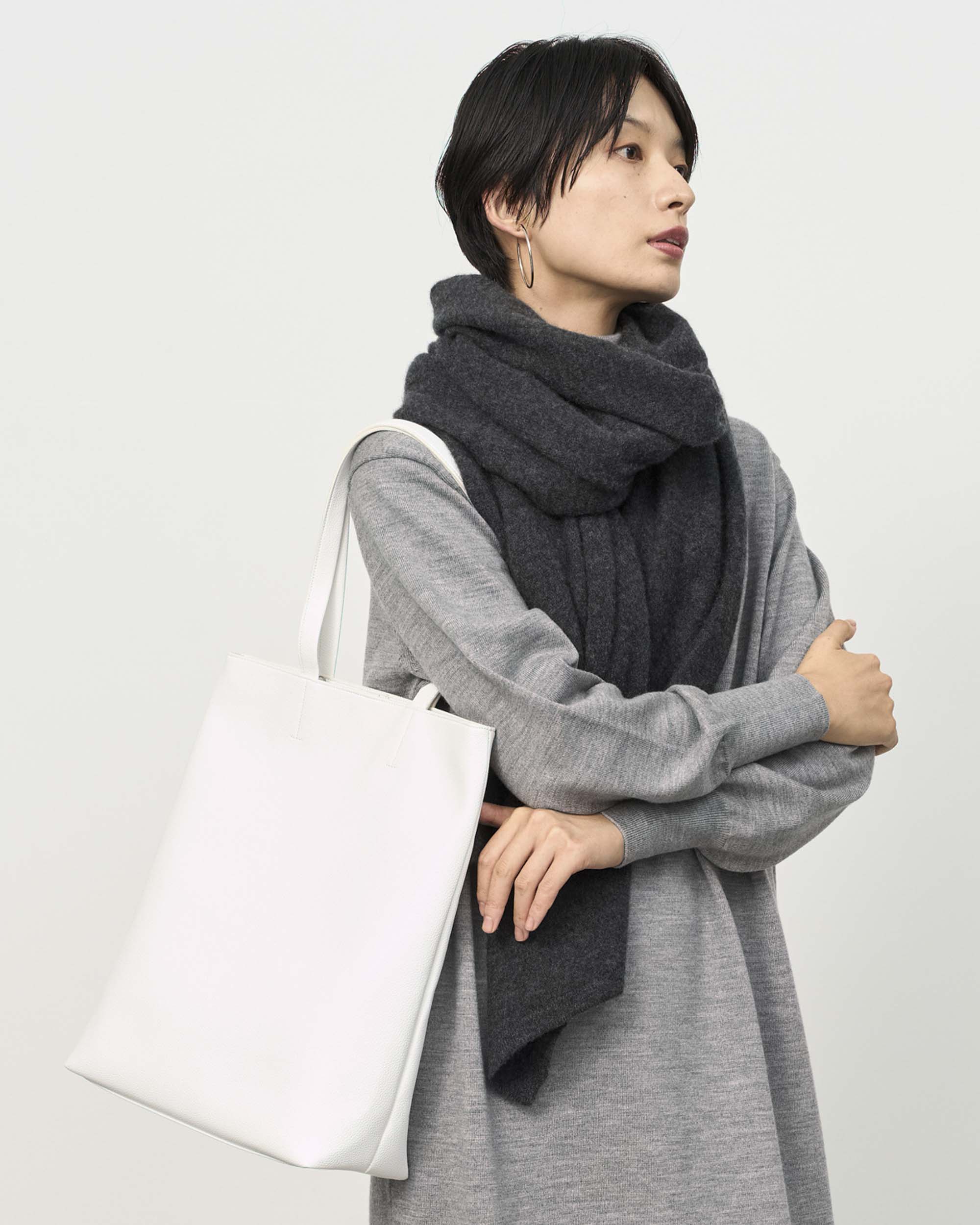 ヴィーガンレザレットマチ付きトートバッグ