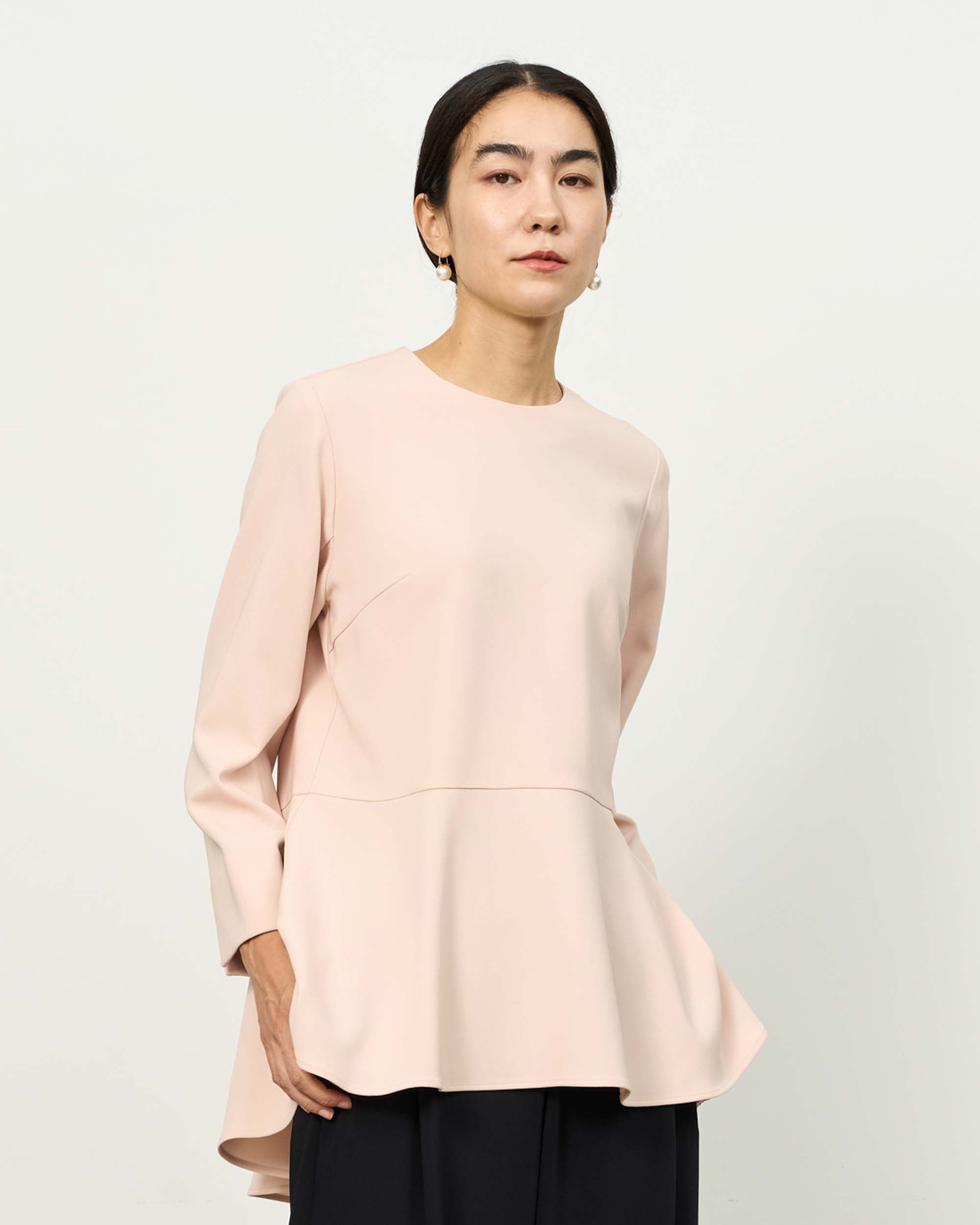 ペプラムチュニックブラウス9分袖