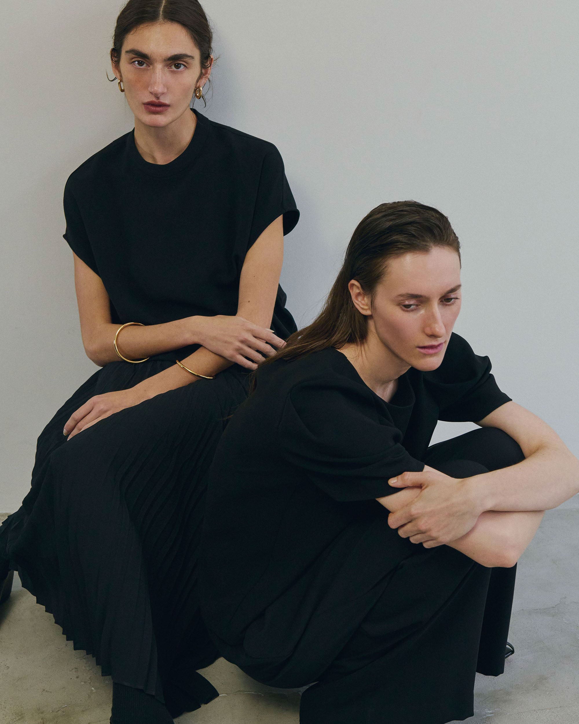 スタンドカラーコクーンブラウス