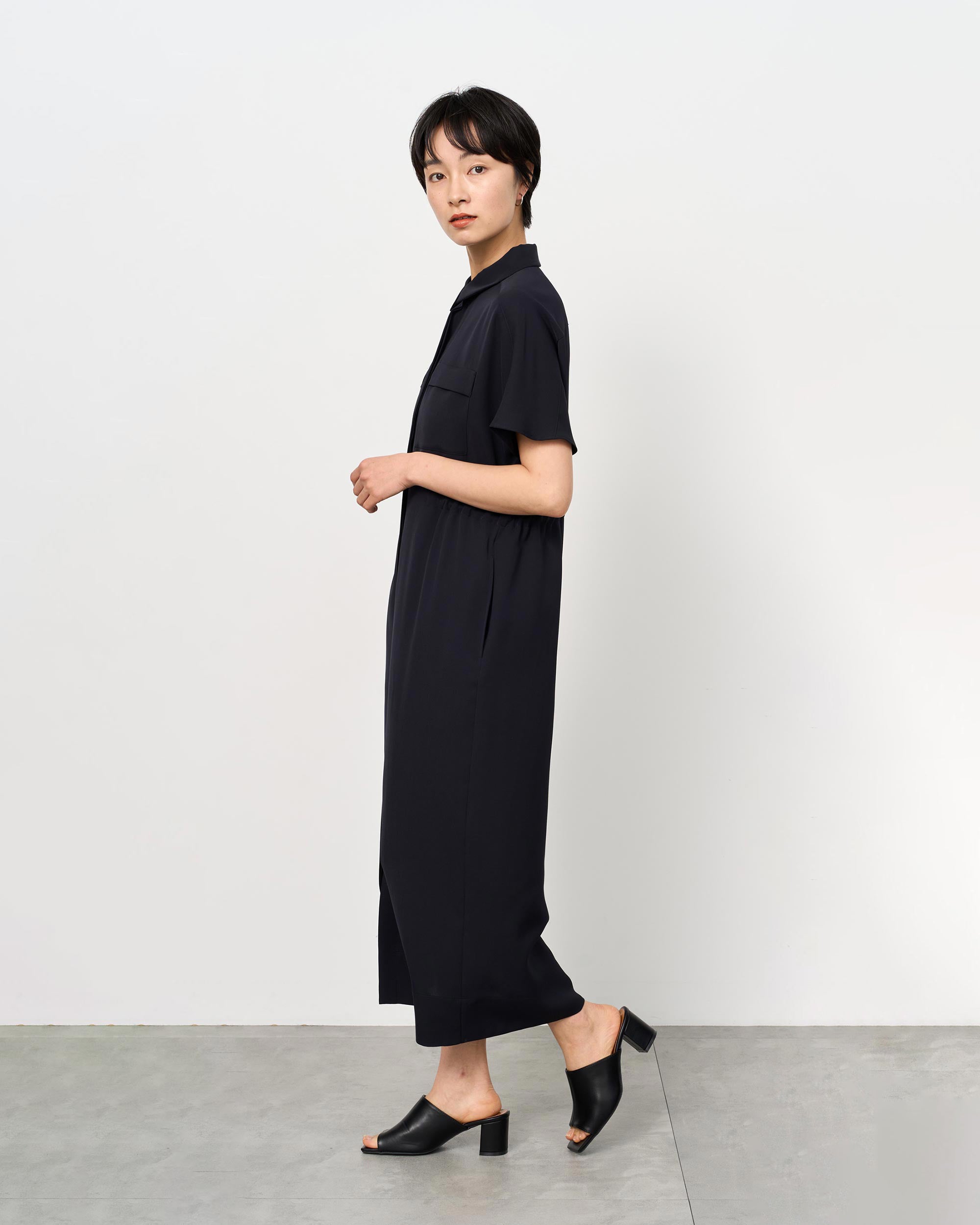 ロングシャツワンピース