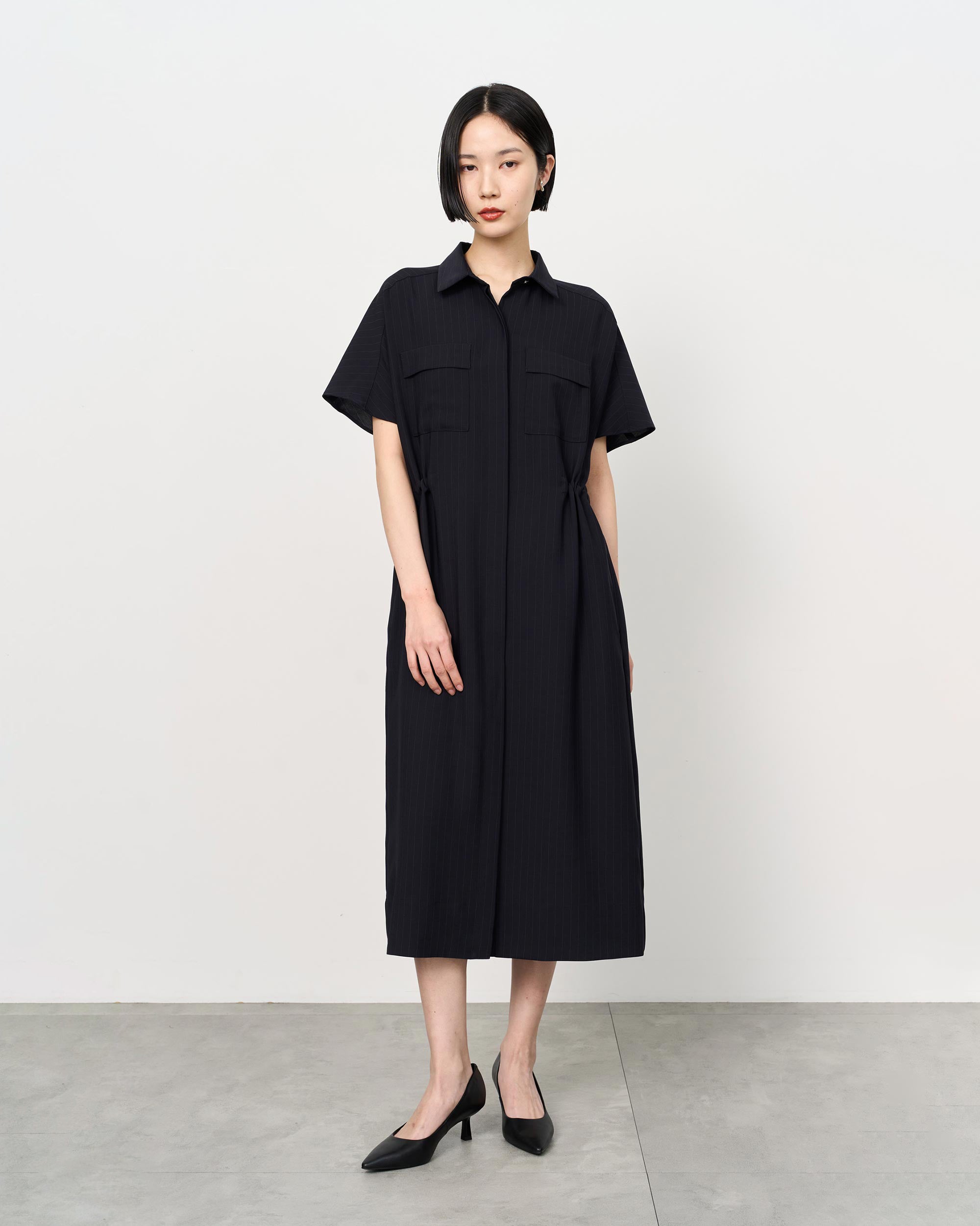 ロングシャツワンピース