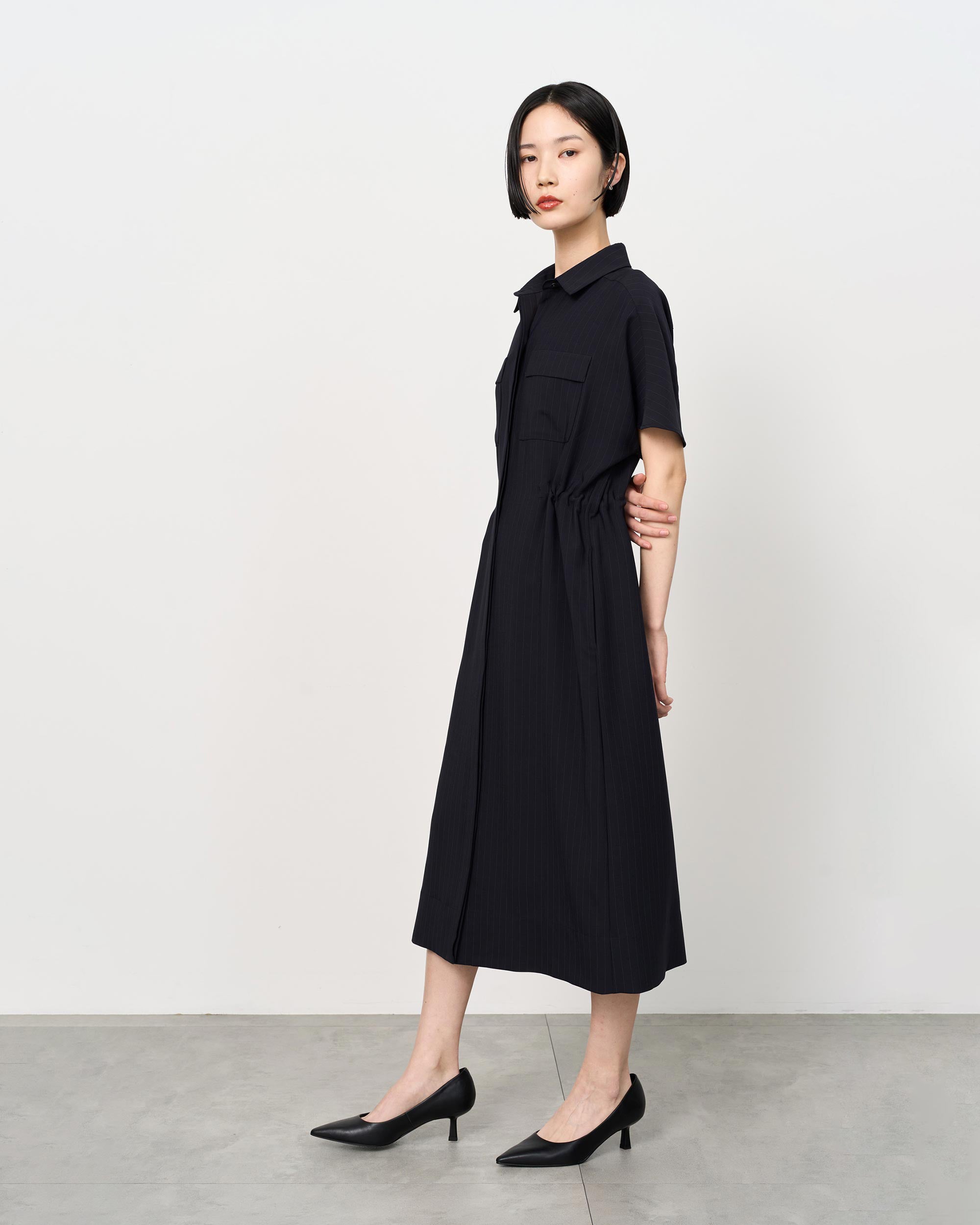 ロングシャツワンピース