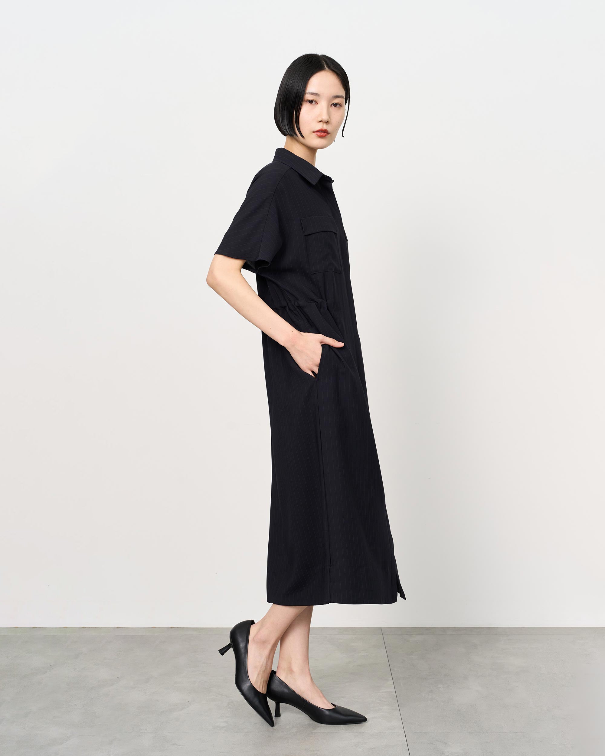 ロングシャツワンピース