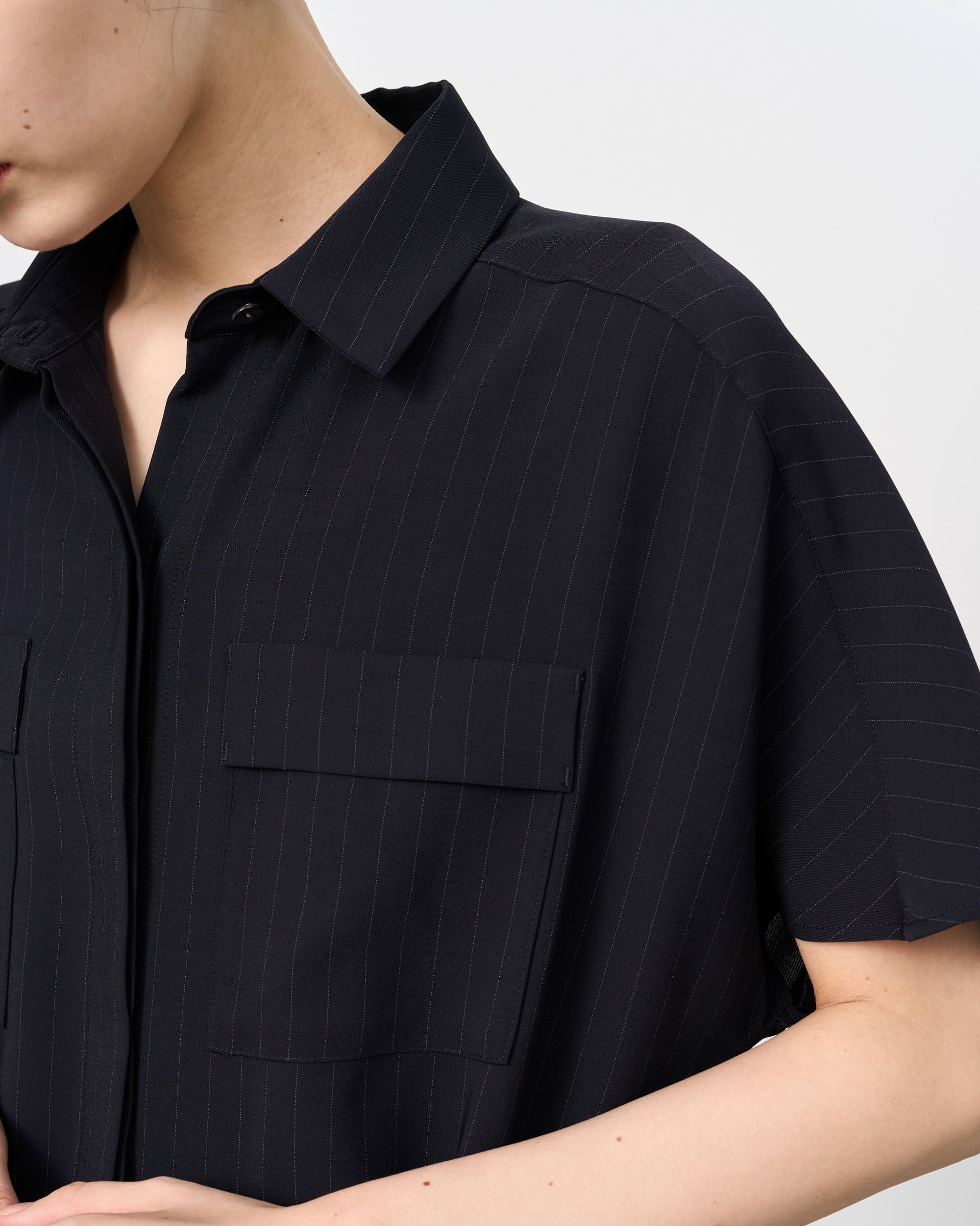 ロングシャツワンピース