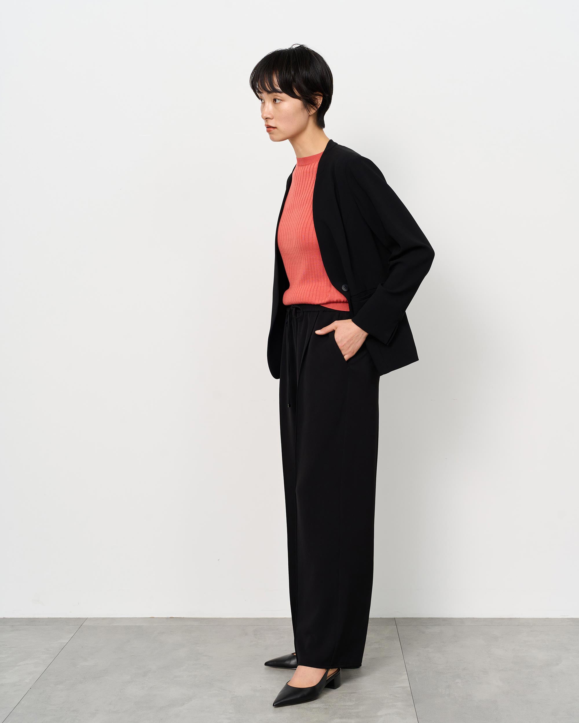 ヴィンテージサテンドロストワイドパンツ