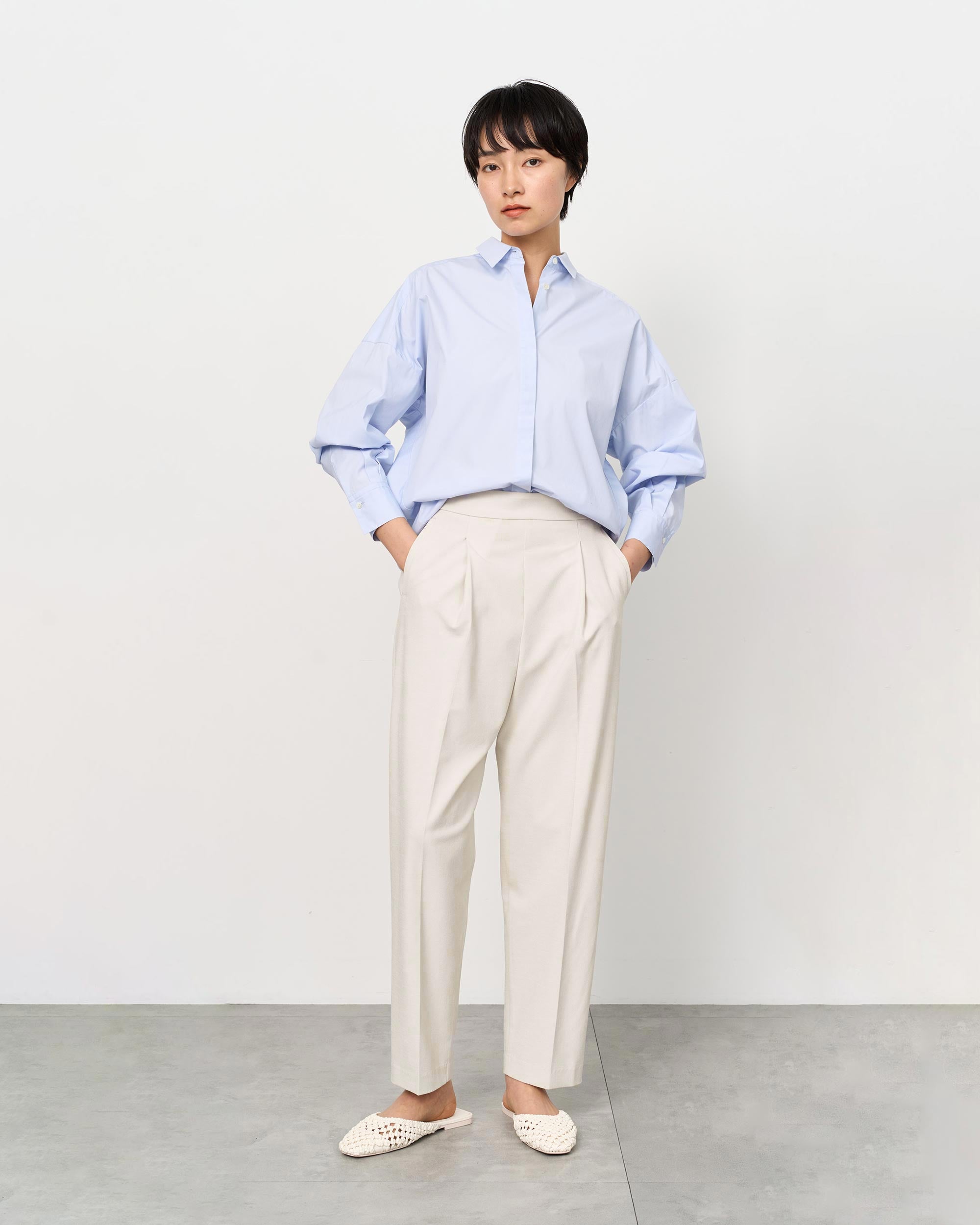 コンフォートファインタックバレルパンツ