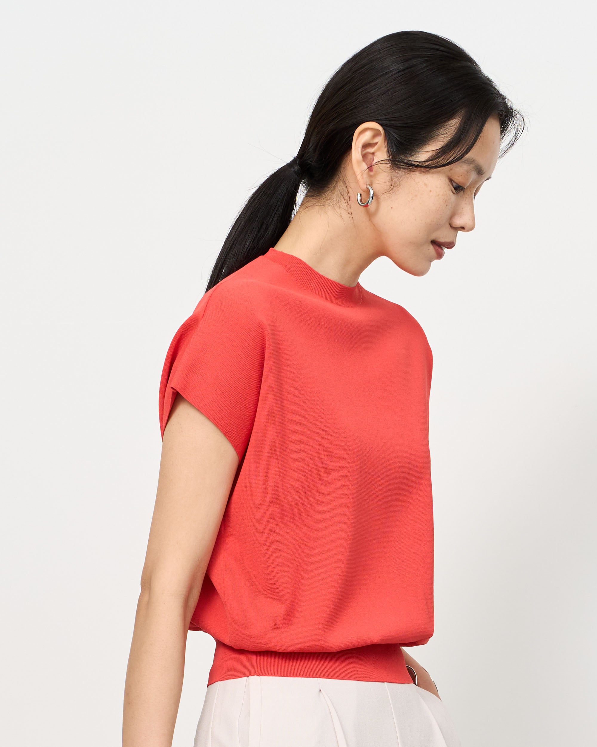 ショートスリーブコクーンニット