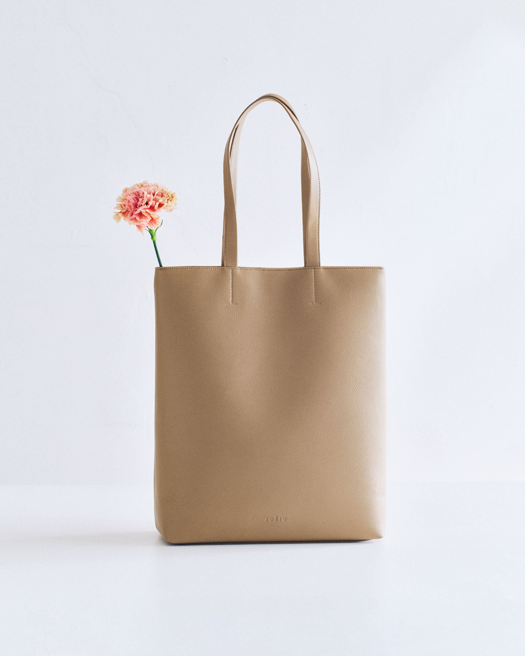 ヴィーガンレザレットマチ付きトートバッグ