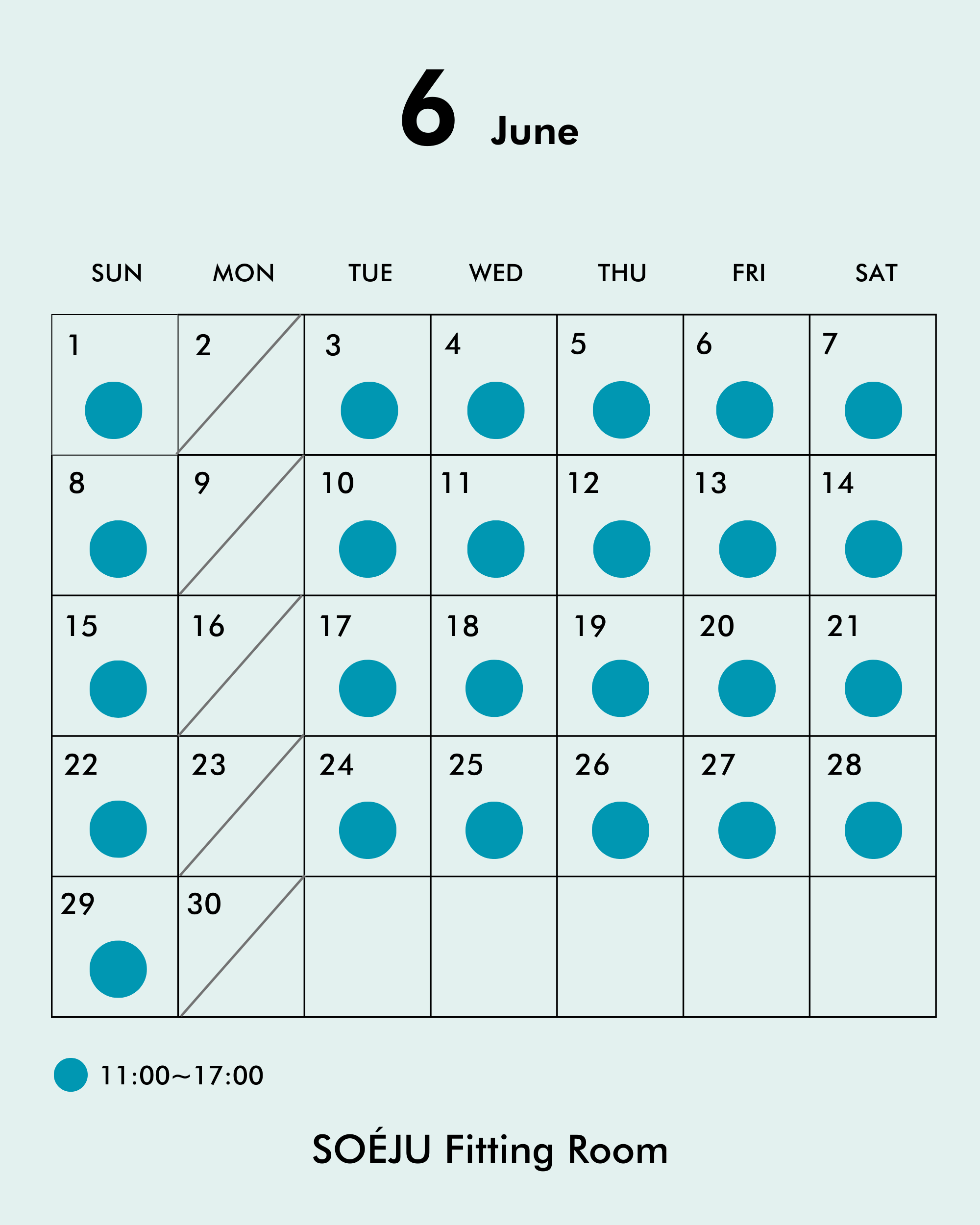 5月・6月の営業日