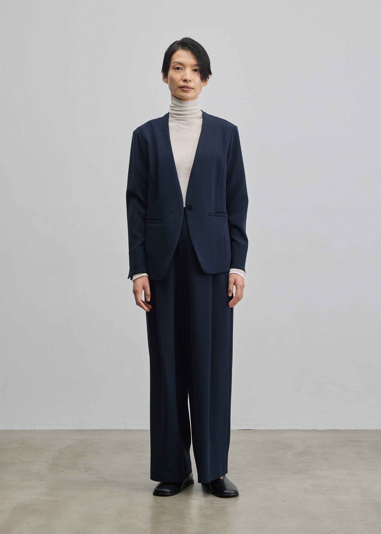 カシミヤ混タートルネックカットソー