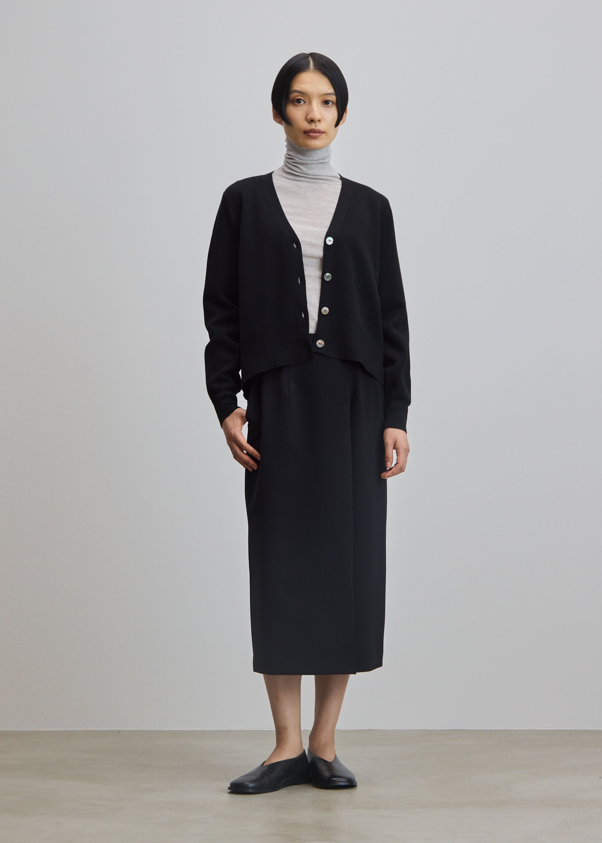 カシミヤ混タートルネックカットソー