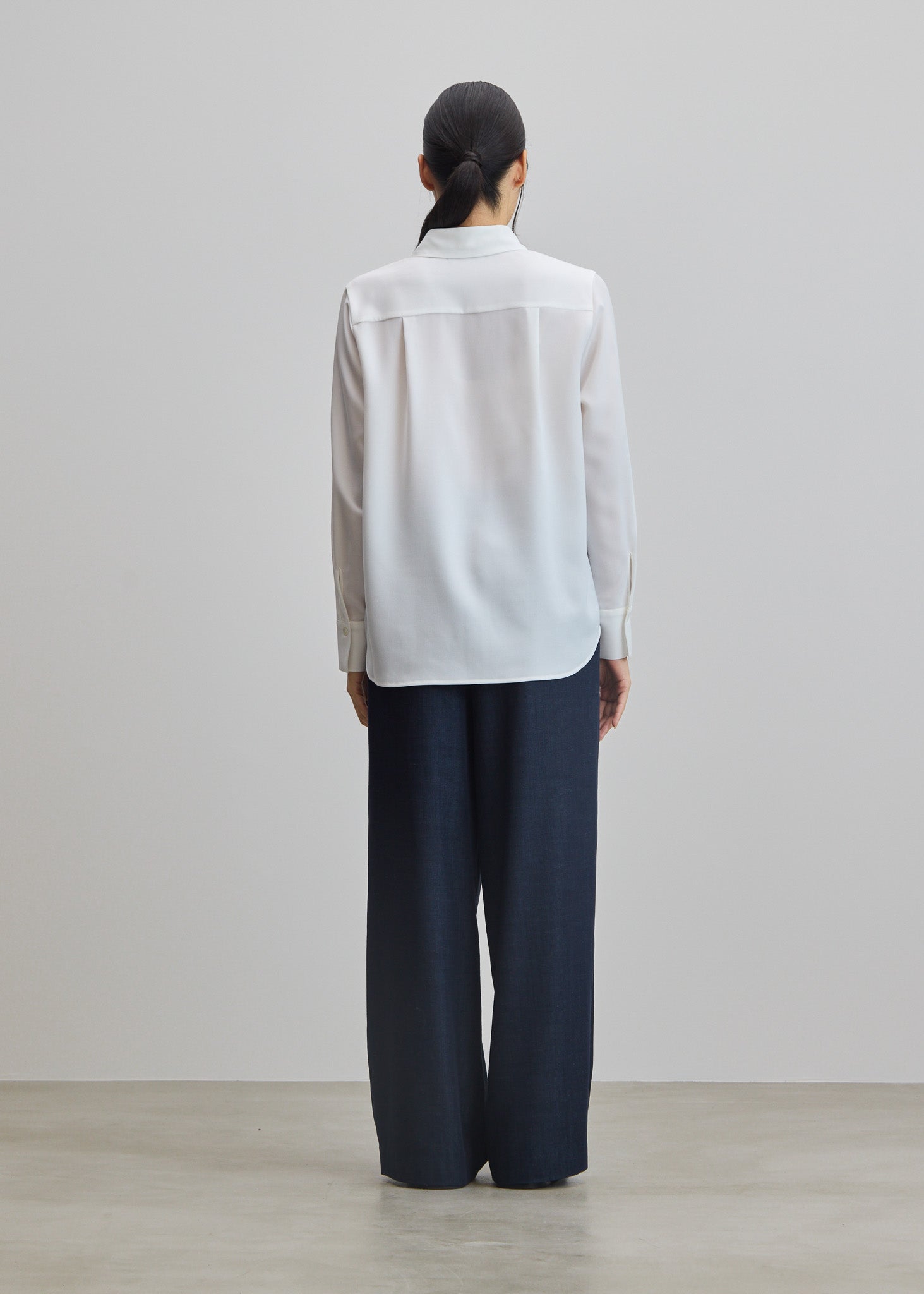 デニムライクタックワイドパンツ