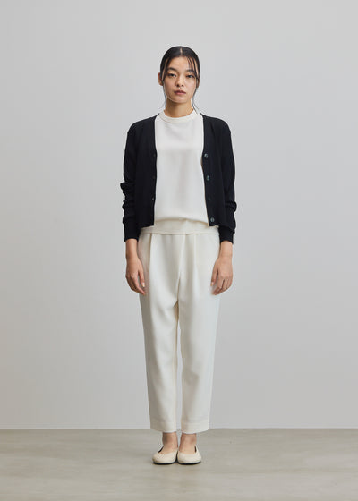 Vネックショートニットカーディガン