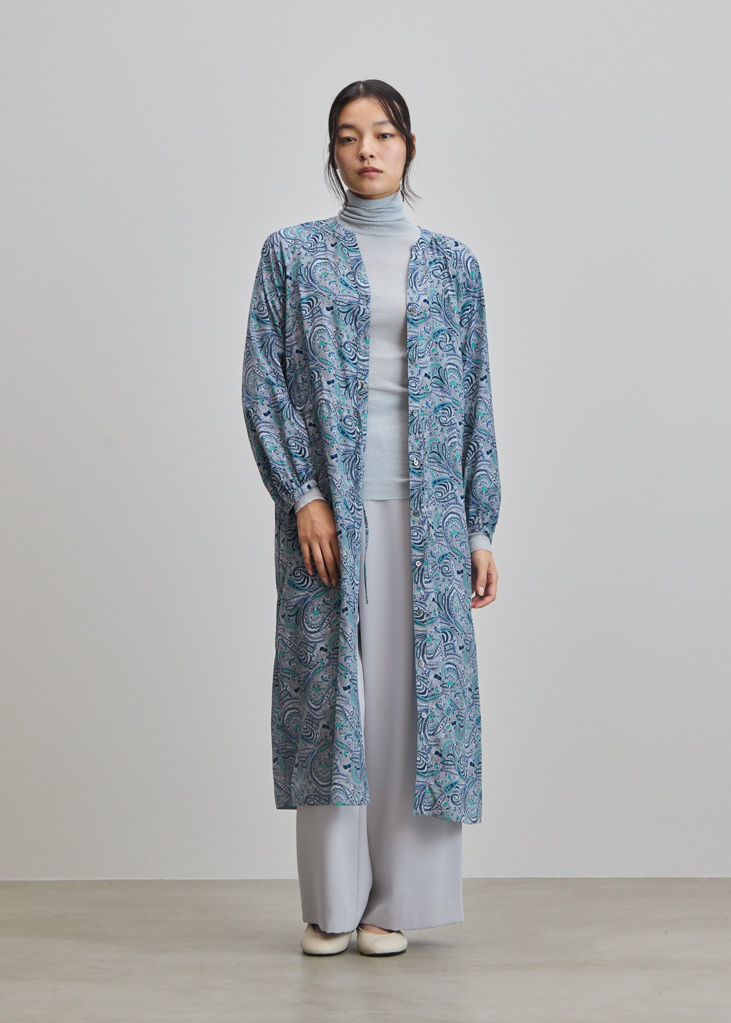 カシミヤ混タートルネックカットソー