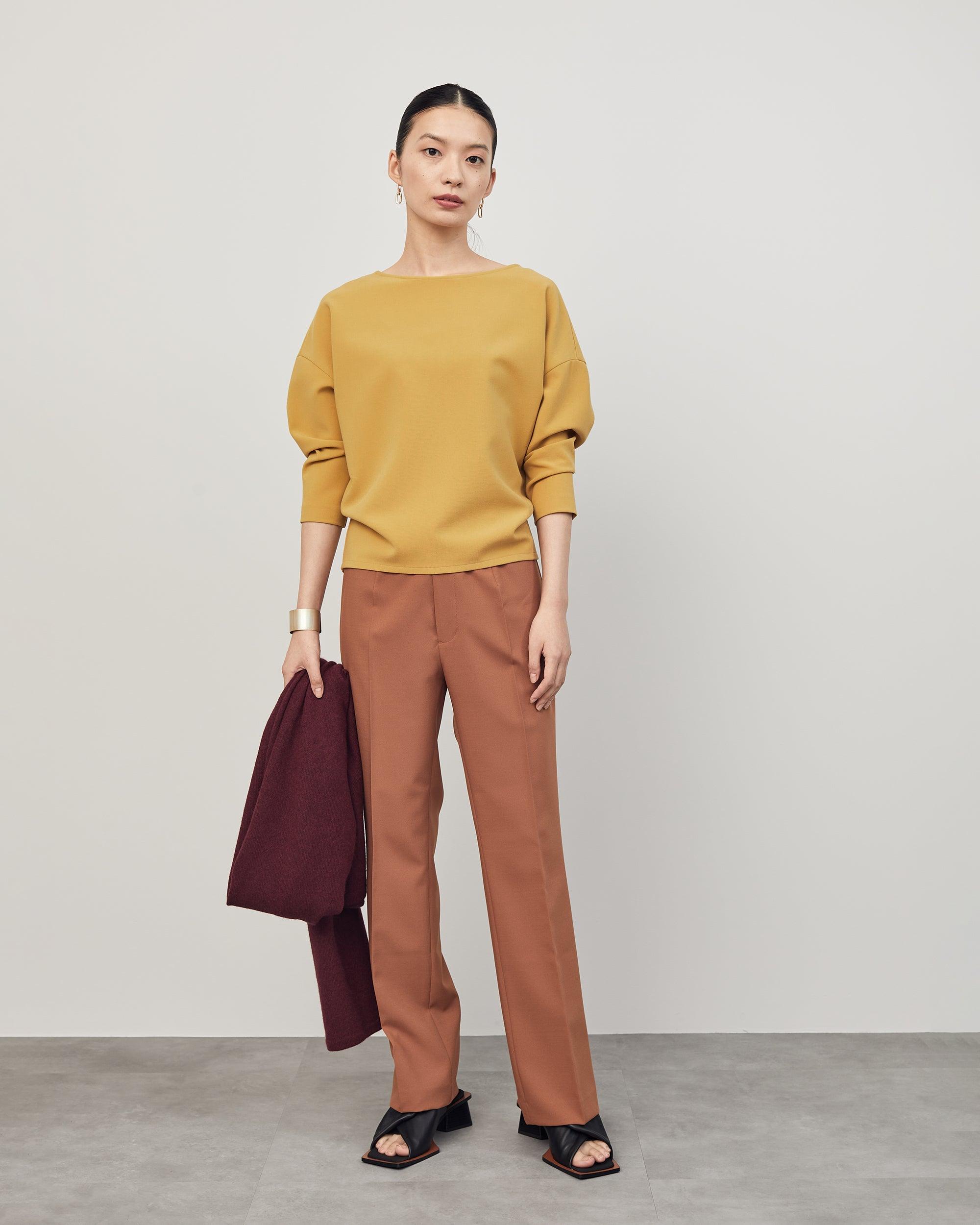 ウールライクコクーンブラウス8分袖