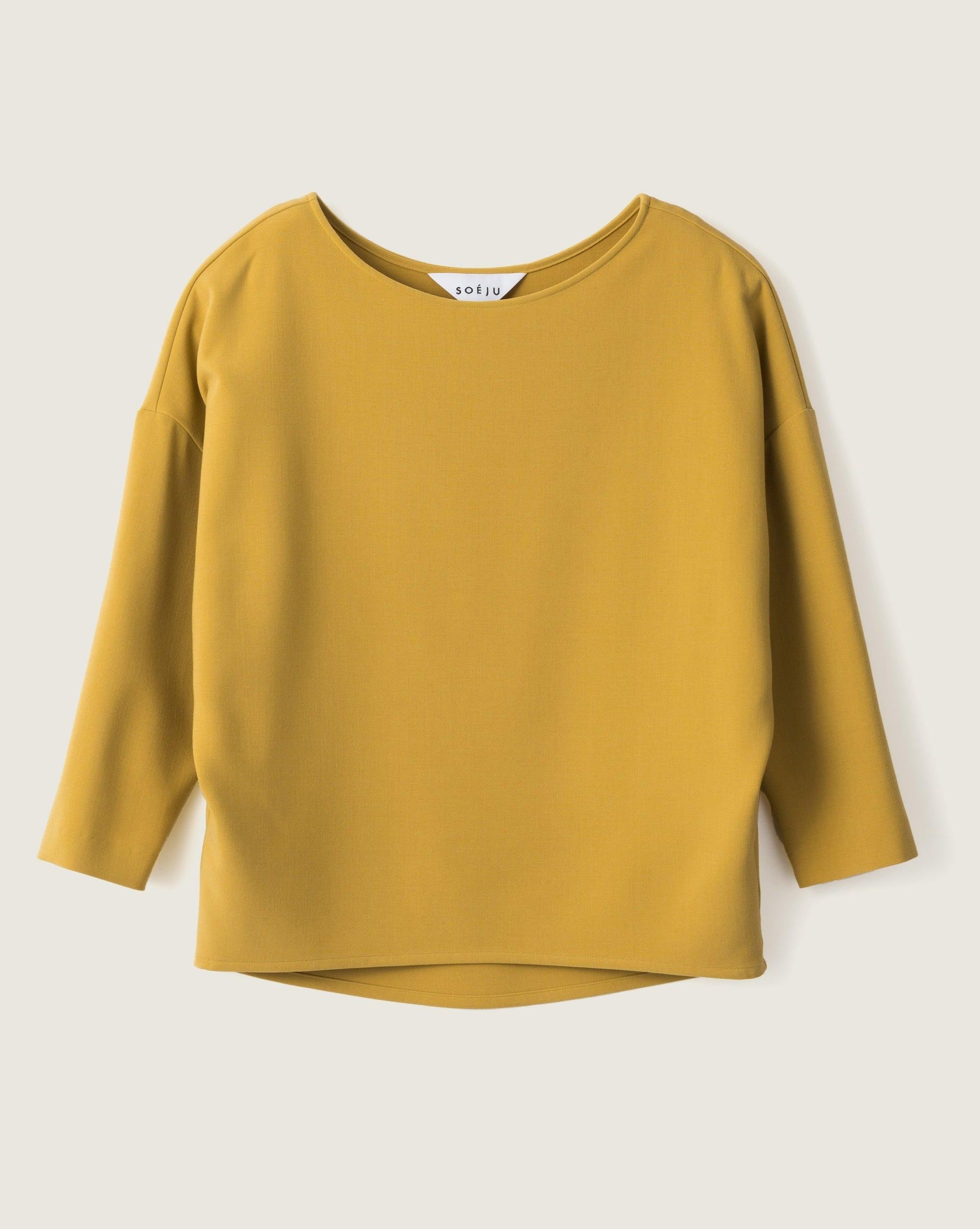 ウールライクコクーンブラウス8分袖