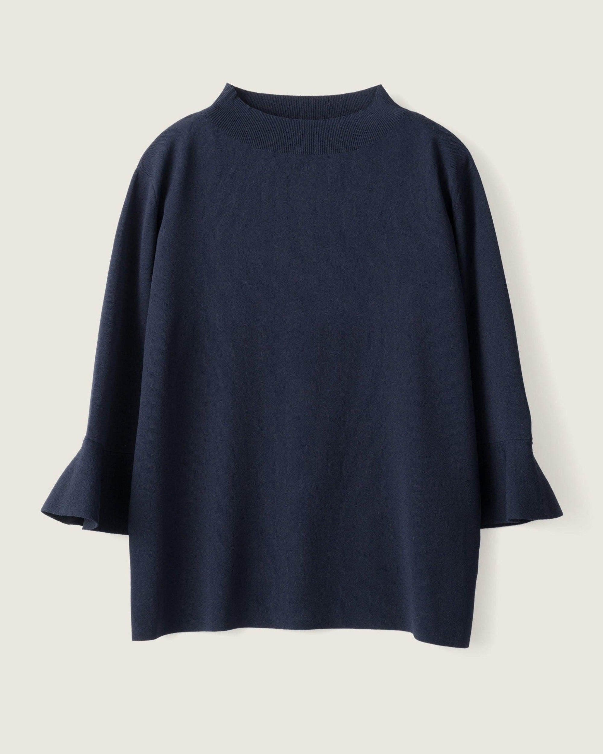 フレアスリーブニットプルオーバー